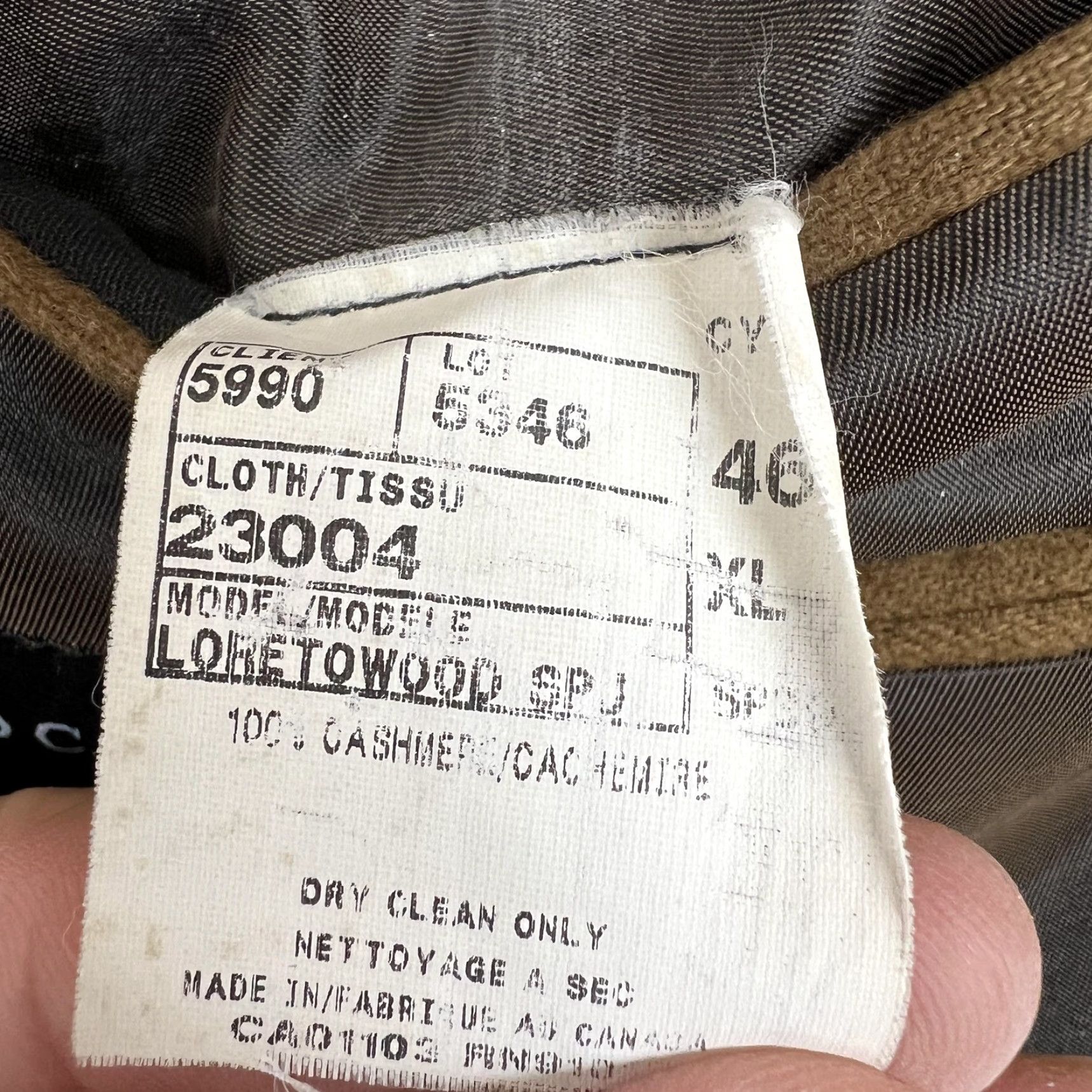 Jack Victor VINTAGE Jack Victor Blazer Sport Coat Mens 46 Brown 100% Cashmere Jacket Classic Canada Size 46R - 6 Thumbnail