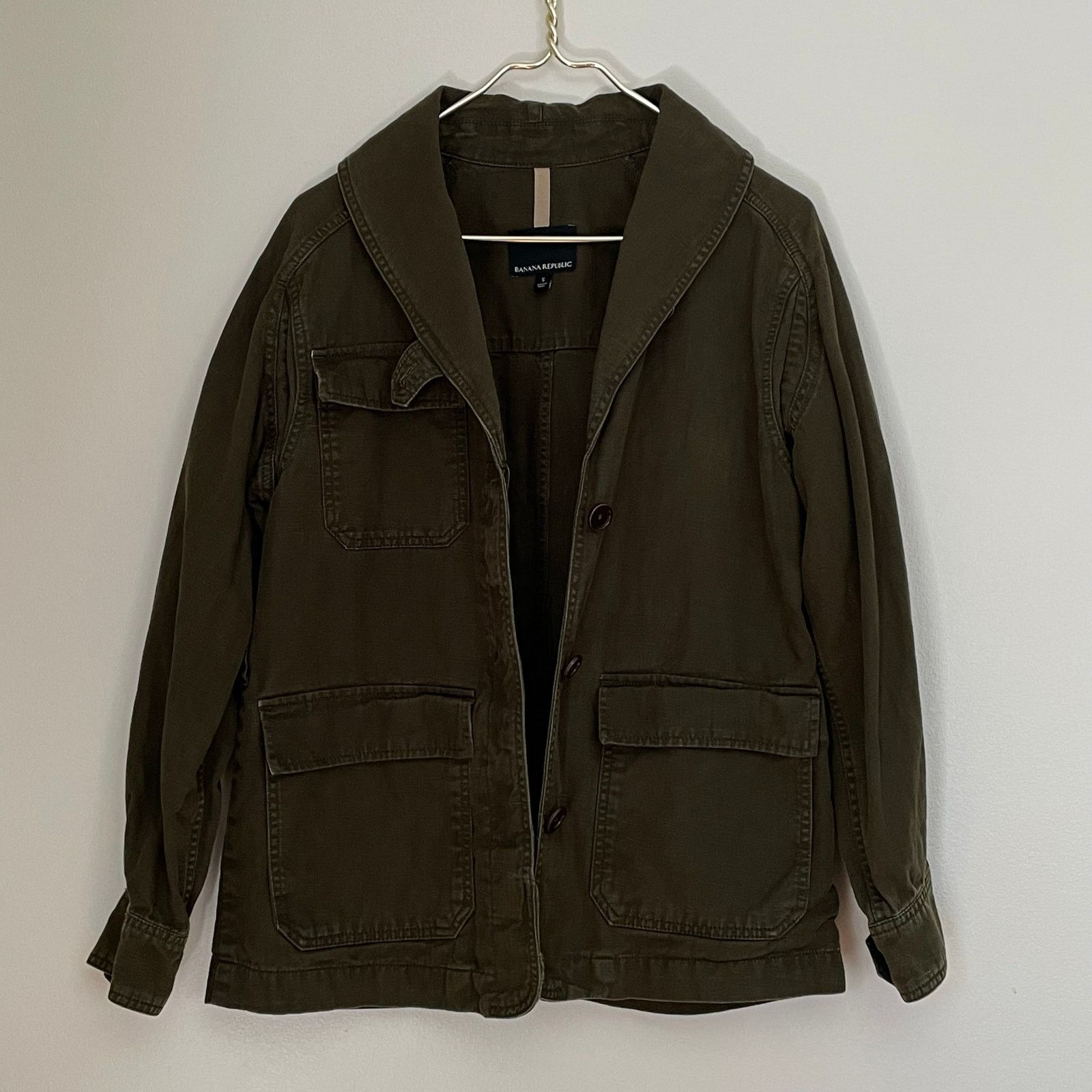 Banana Republic Banana Republic Essential Cargo Jacket Green Small NO BELT Size S / US 4 / IT 40 - 2 Thumbnail