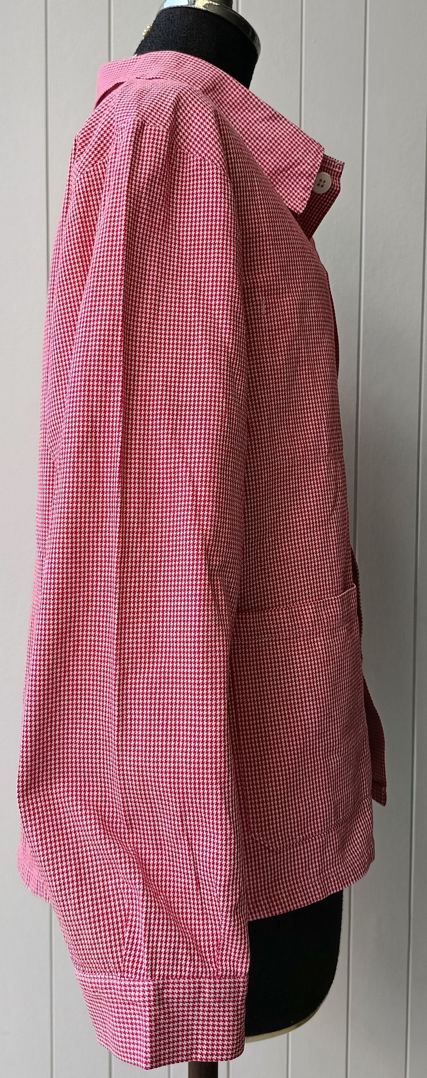 Danton DANTON France red Houndstooth jacket small Size US S / EU 44-46 / 1 - 9 Thumbnail