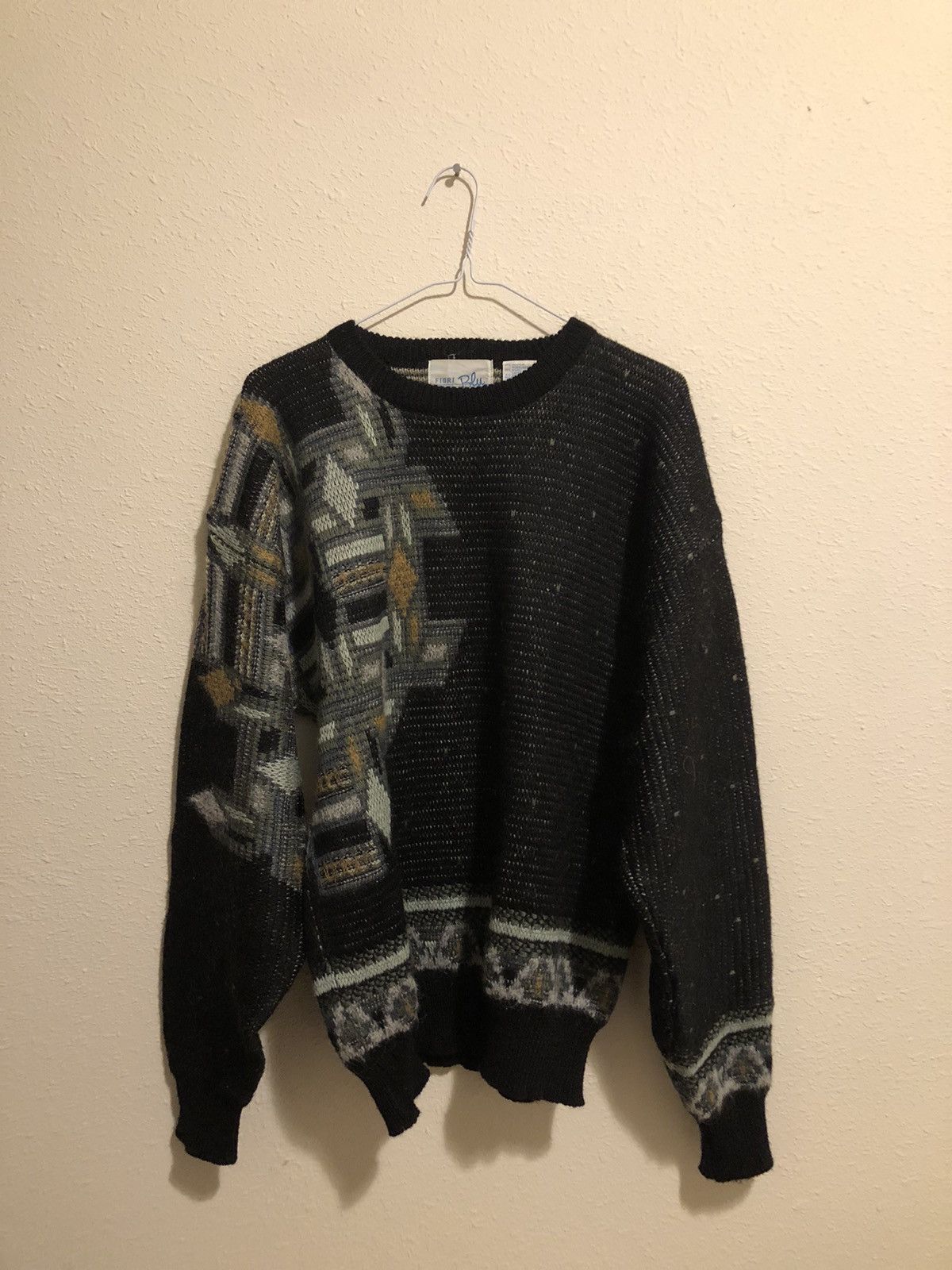 Vintage Vintage Y2K Fiori Blu Wool Knit Pullover Sweater Size US M / EU 48-50 / 2 - 1 Thumbnail