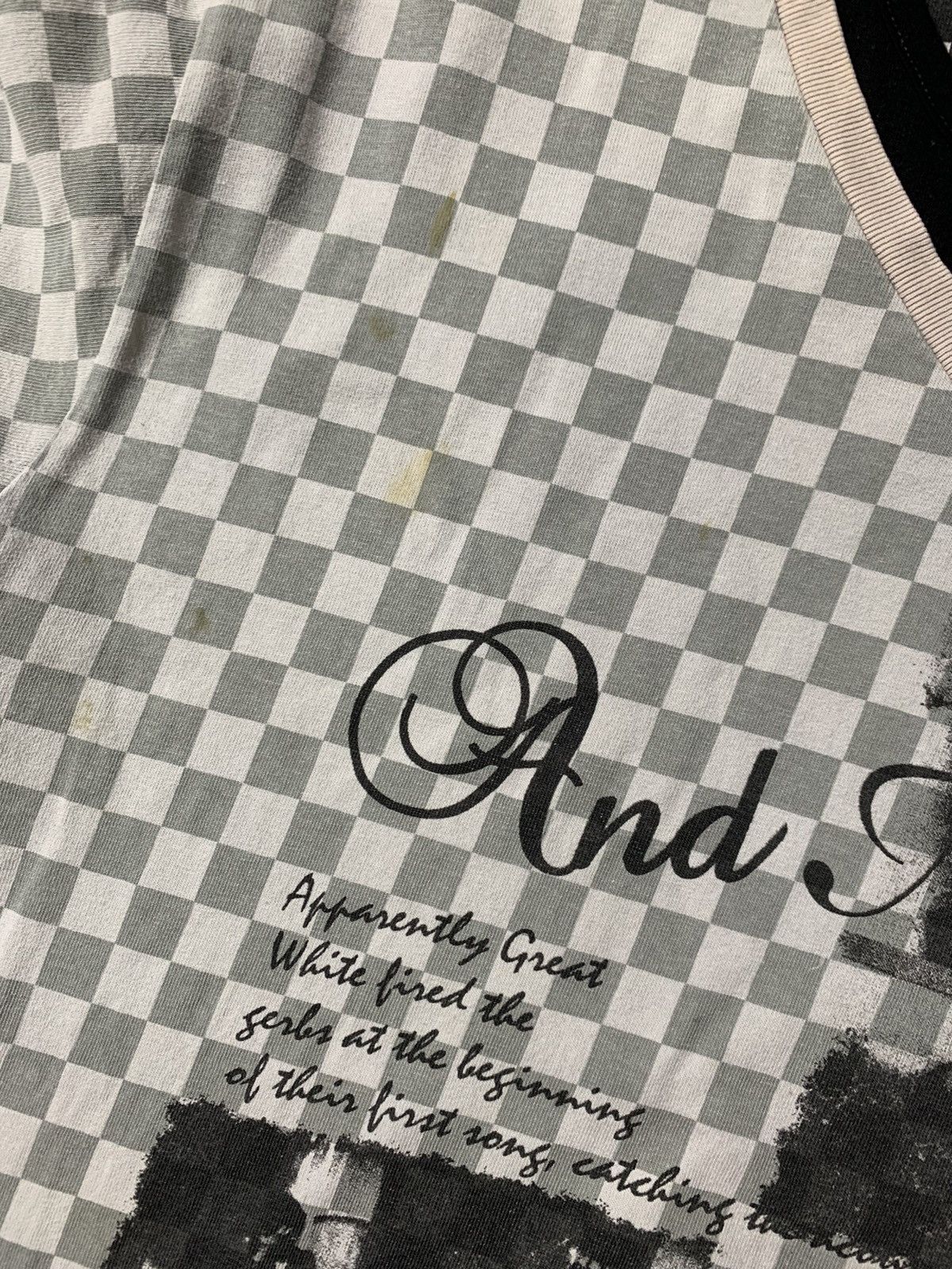 If Six Was Nine × Japanese Brand × Le Grande Bleu (L.G.B.) Generate Poem Checkerboard Tshirt Size US L / EU 52-54 / 3 - 8 Thumbnail