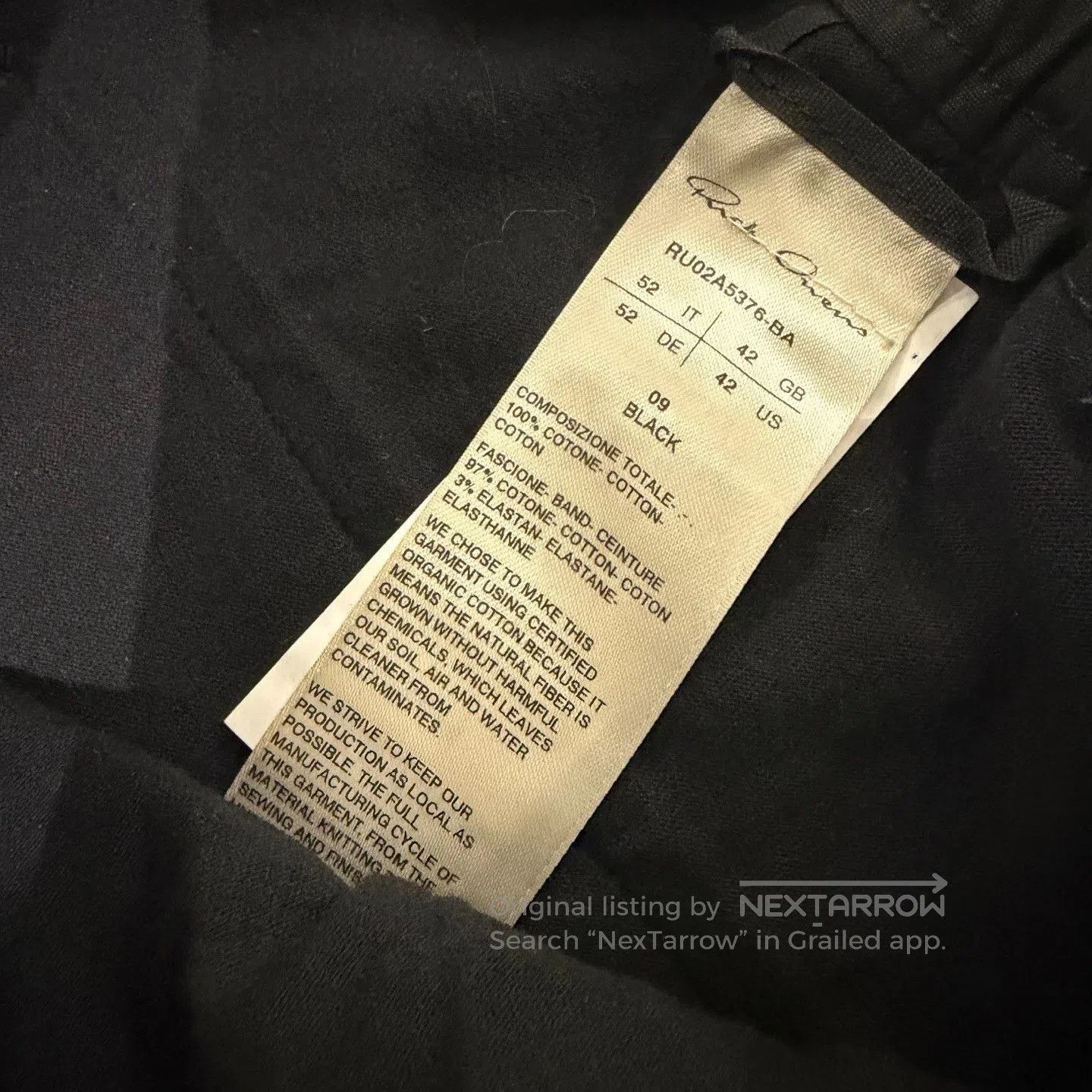 Rick Owens Rick Owens 2020 Main Line Cropped Cotton Pants. Size US 34 / EU 50 - 3 Thumbnail