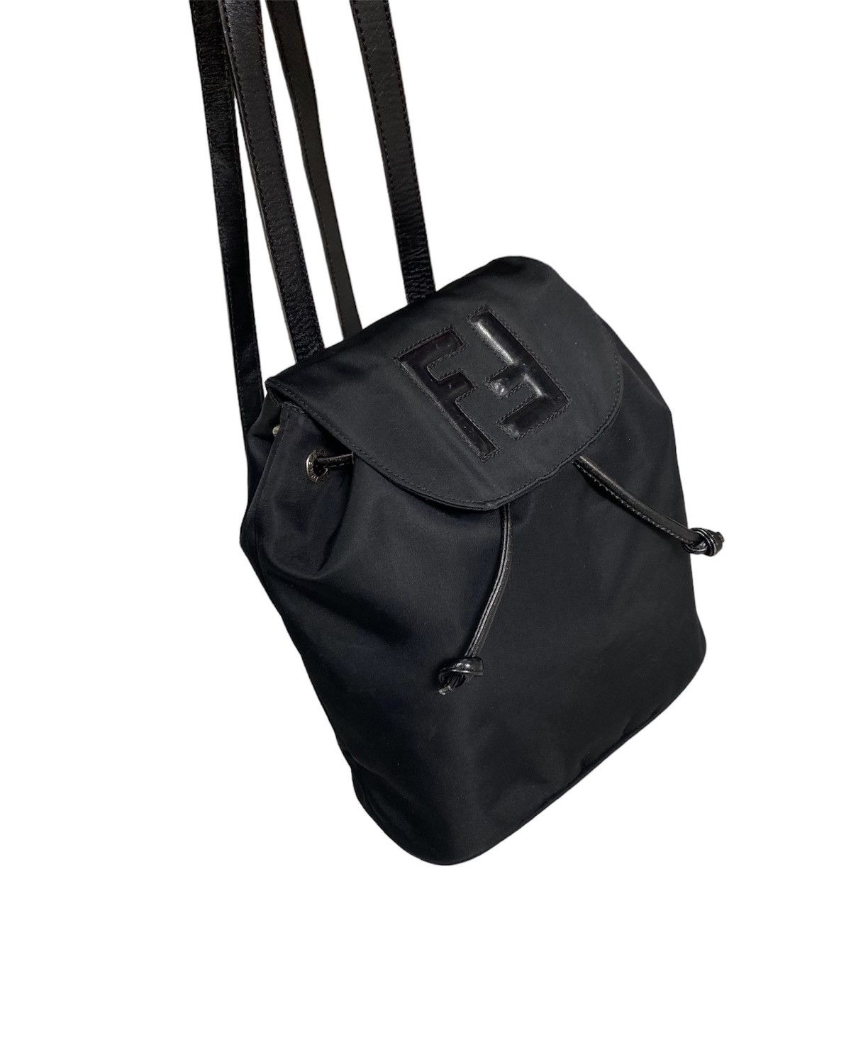 Fendi Vintage Fendi Roma Black Nylon Backpack Size ONE SIZE - 1 Thumbnail