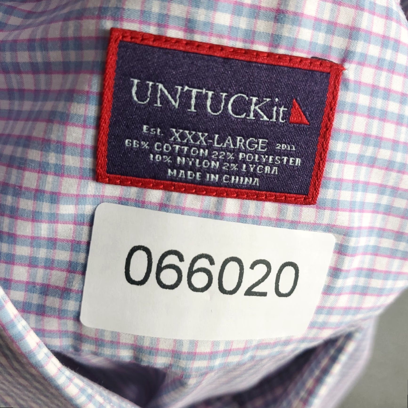 UNTUCKit UNTUCKit Shirt Mens 3XL Blue Purple Plaid Button-Up Long Sleeve Casual Business Formal Workwear Mens Button-Up UNTUCKit Size US XXL / EU 58 / 5 - 7 Thumbnail