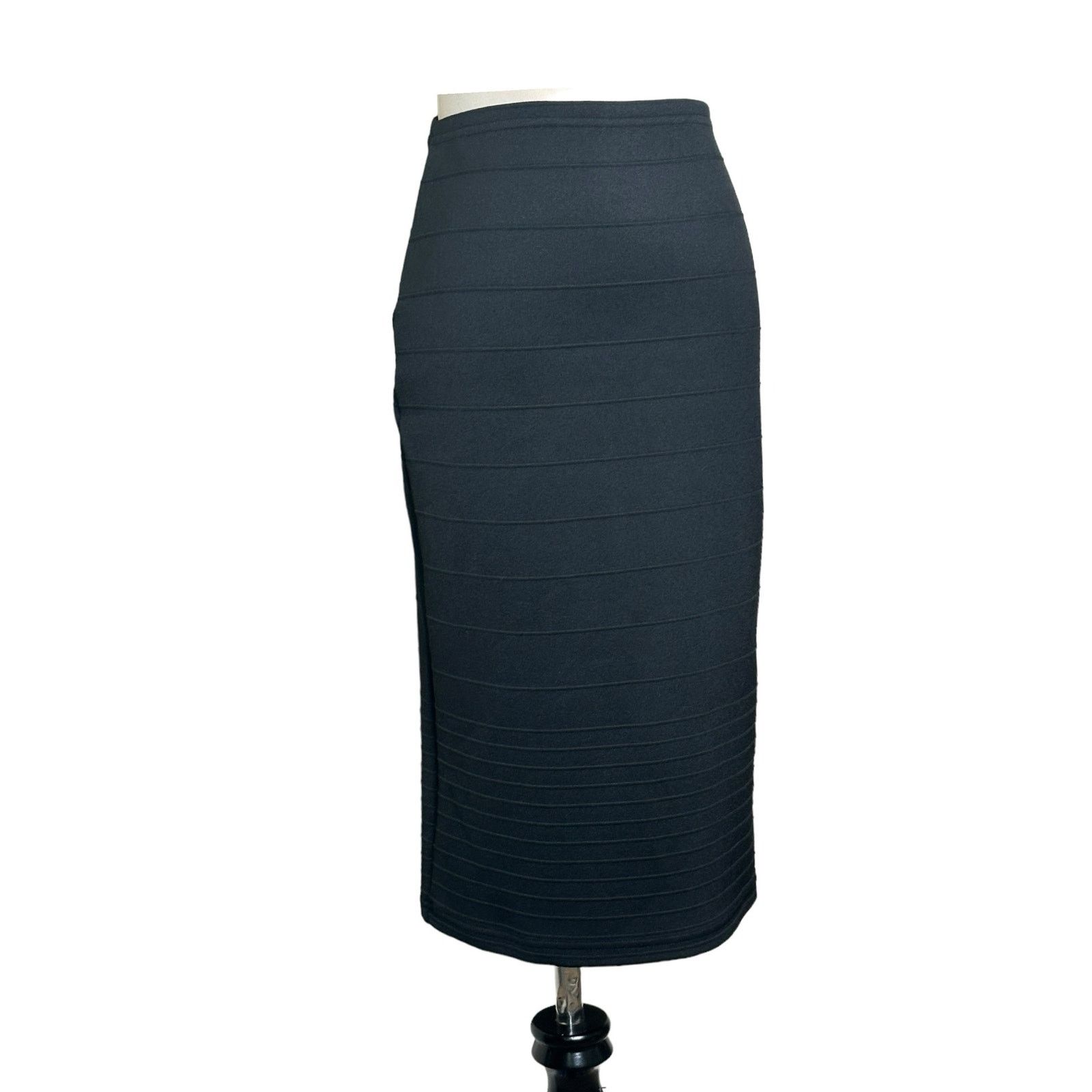 Topshop Topshop black tube midi pull on knit skirt size 4 Size 27" / US 4 / IT 40 - 11 Thumbnail