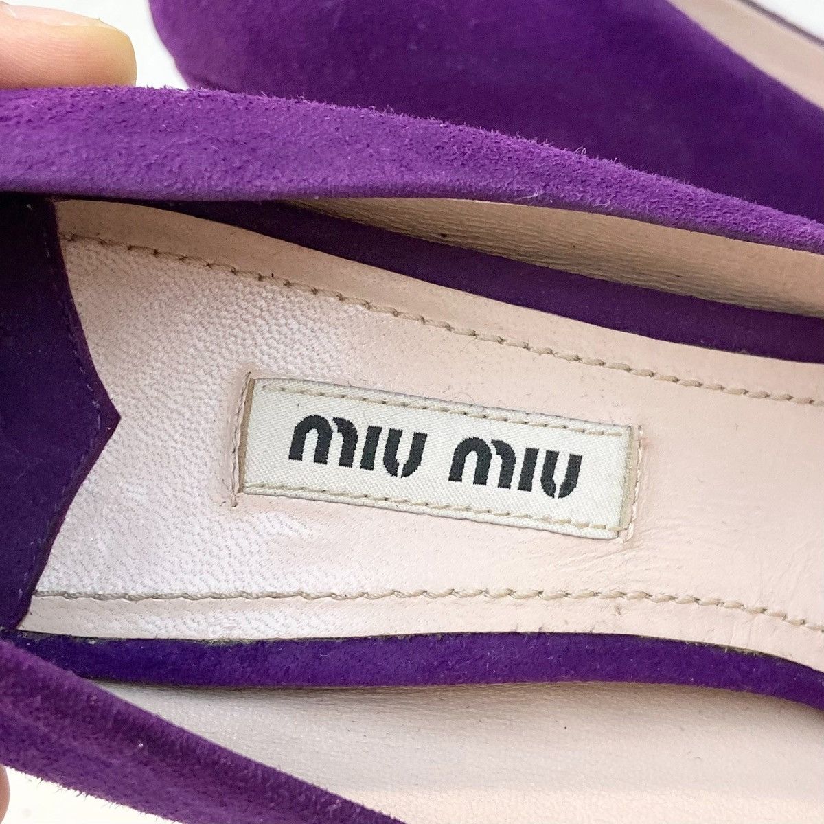 Miu Miu Miu Miu purple suede peep-toe platform pumps Size US 6.5 / IT 36.5 - 7 Thumbnail