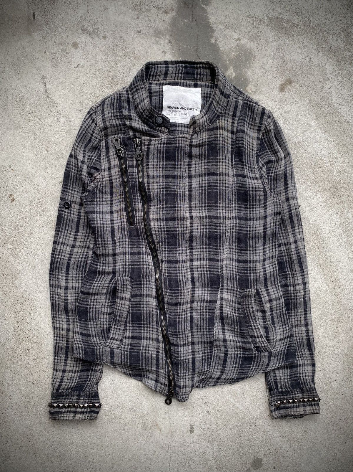 KMRii HEAVEN AND EARTH STUDDED RAMONES PLAID JACKET PUNK GOTHIC Size M / US 6-8 / IT 42-44 - 1 Thumbnail