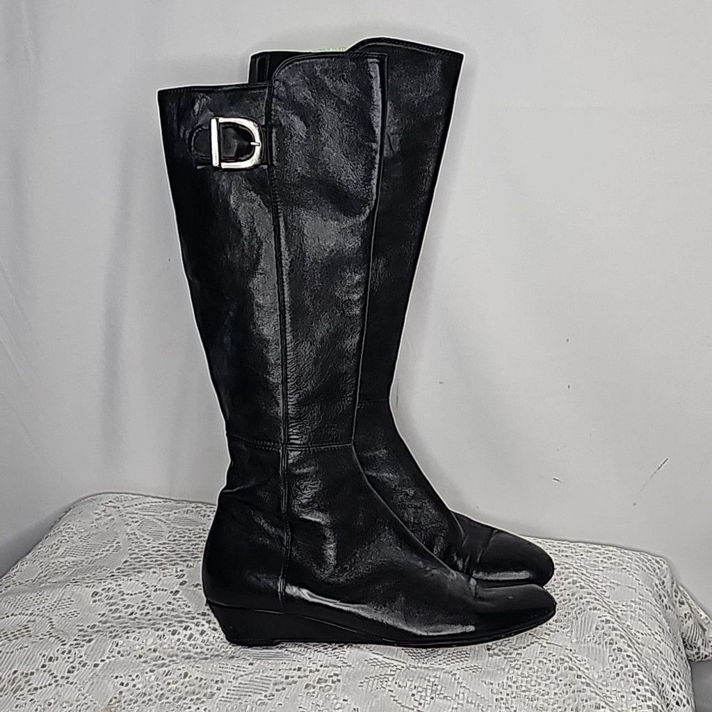 AGL AGL Attilio Giusti black leather knee high riding boots 6.5 Size US 6.5 / IT 36.5 - 1 Thumbnail