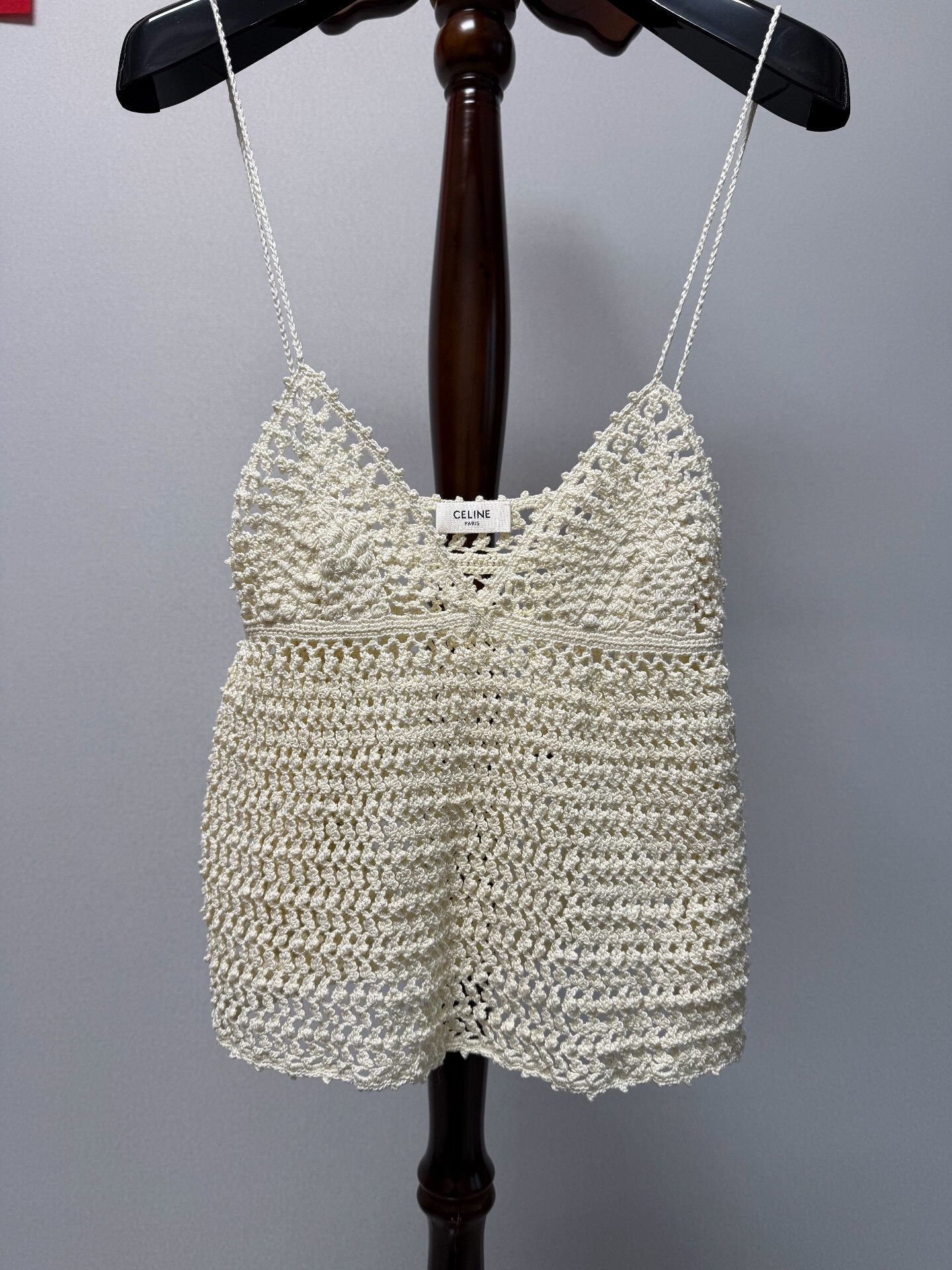 Celine Celine Women's White Cotton Sleeveless Top Size M / US 6-8 / IT 42-44 - 1 Thumbnail