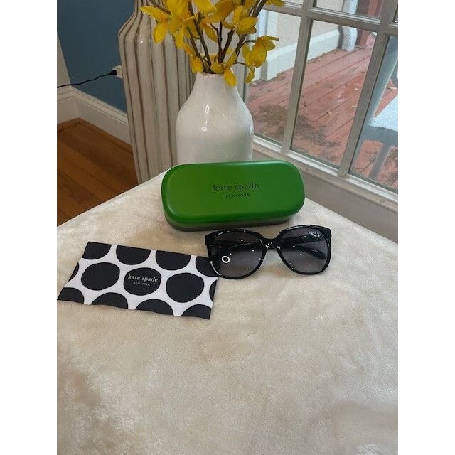 New Kate Spade Sunglasses BAYLEIGHS Black Cat Eye Hello Suns
