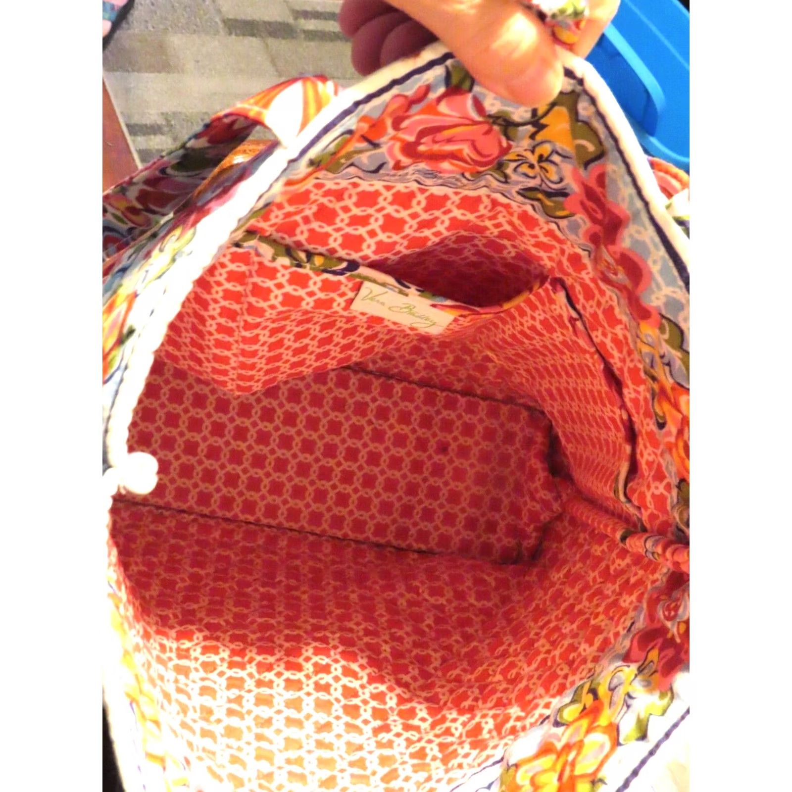 Vera Bradley Vera Bradley Tote Rectangular Medium 13 in Multicolor Floral Quilted Cotton Womens Bag Carry Bag Size ONE SIZE - 4 Thumbnail