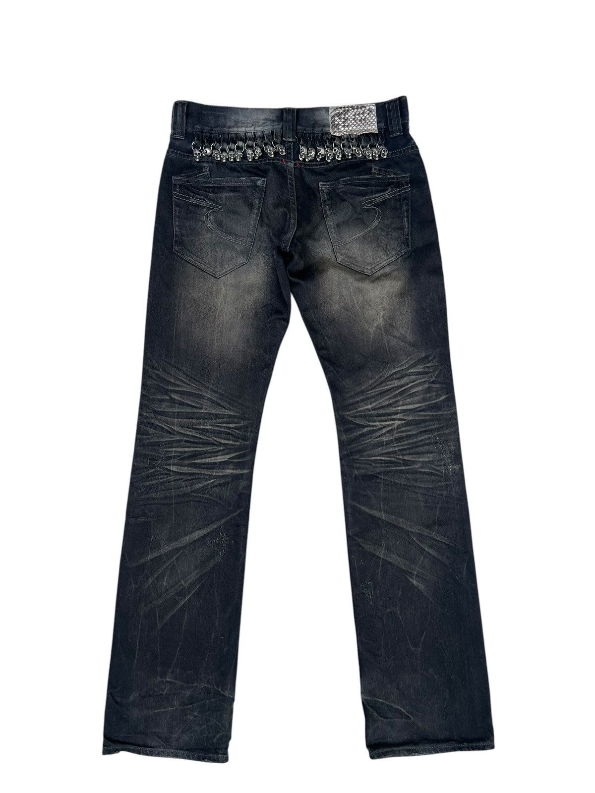 14th Addiction Mud Waxed Clawmark Denim Semantic Design Skulls Jeans Size US 30 / EU 46 - 14 Thumbnail