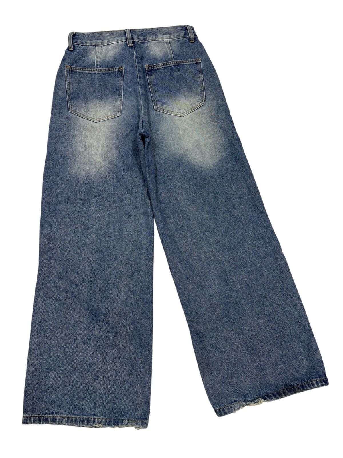 Acne Studios Artisanal Panel Cut Out Wide Leg Baggy Flare Jean Fever2222 Size US 29 - 4 Thumbnail