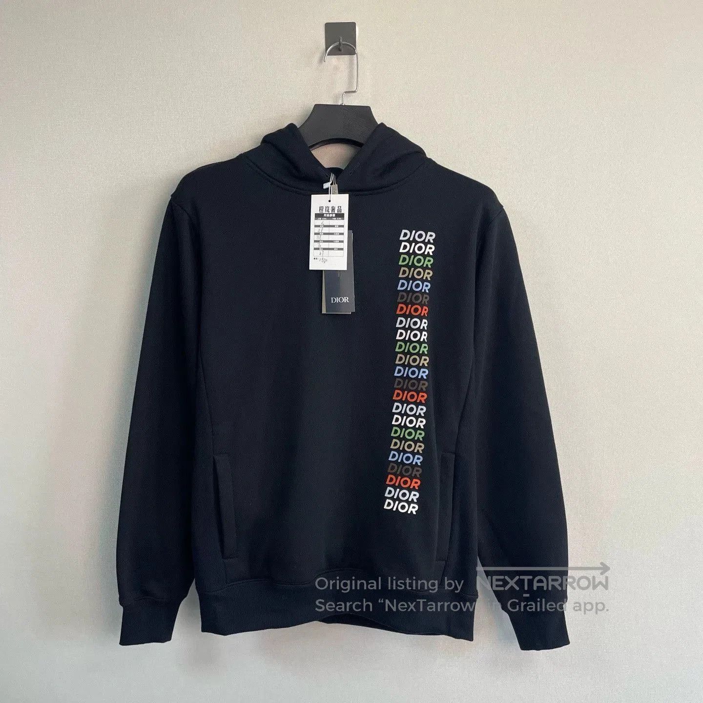 Dior dior letter print black hoodie sweatshirt. Size S / US 4 / IT 40 - 1 Thumbnail
