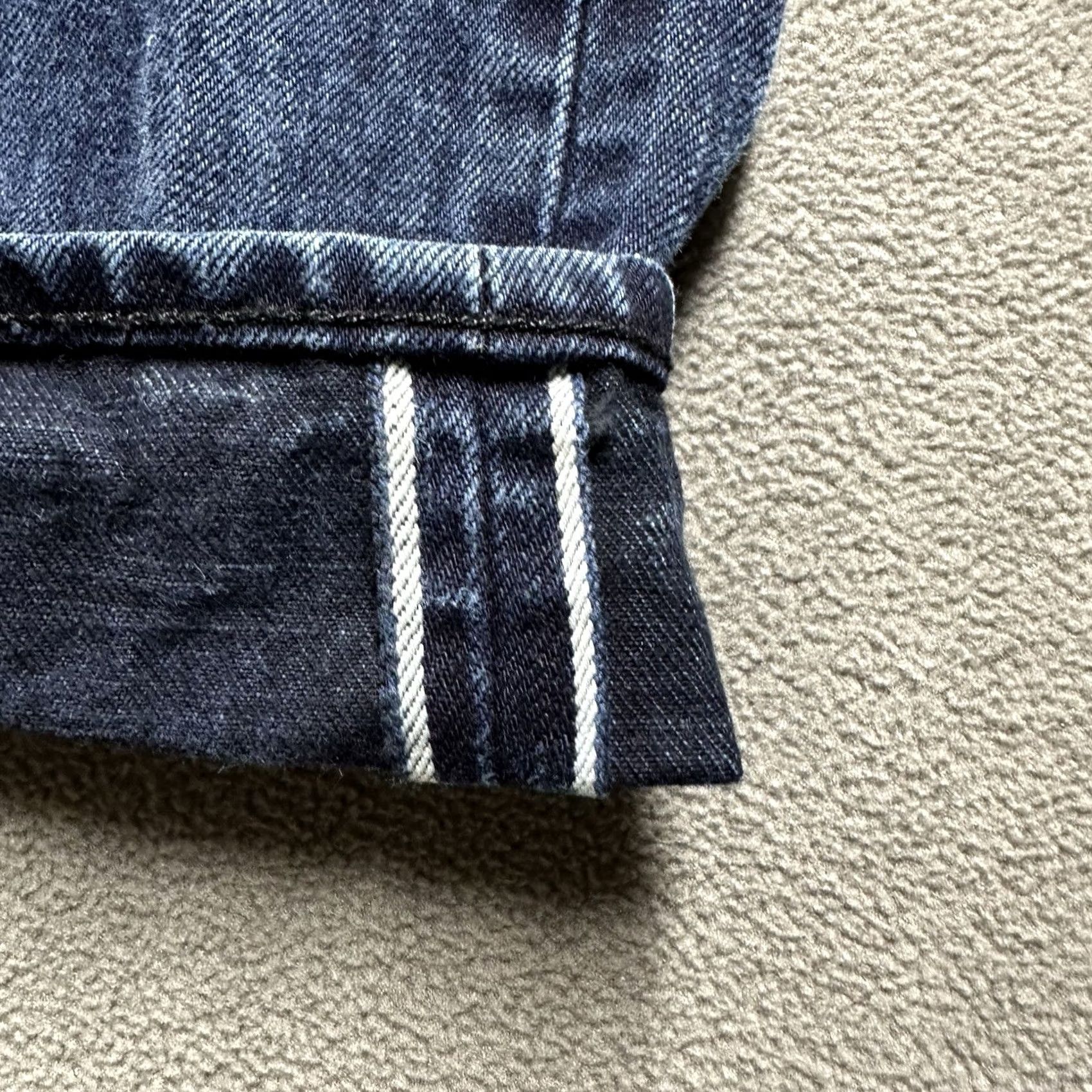 Railcar Fine Goods Railcar Fine Goods Jeans Mens Slim Fit Selvedge Denim Dark Wash Blue 32(32x32) Size US 32 / EU 48 - 4 Thumbnail