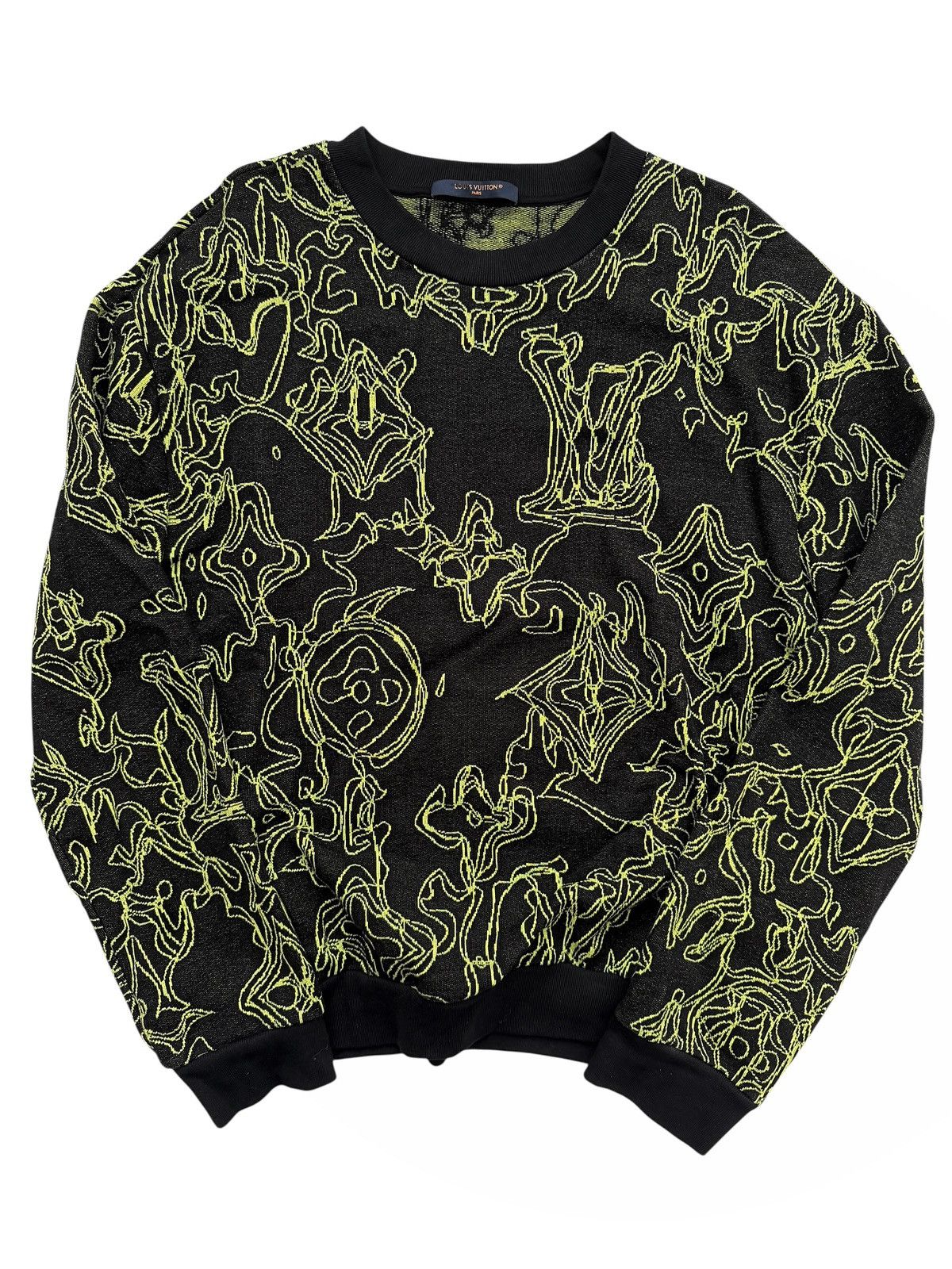 Louis Vuitton Wavy Monogram Intarsia Knit Sweater Size US XXL / EU 58 / 5 - 1 Thumbnail