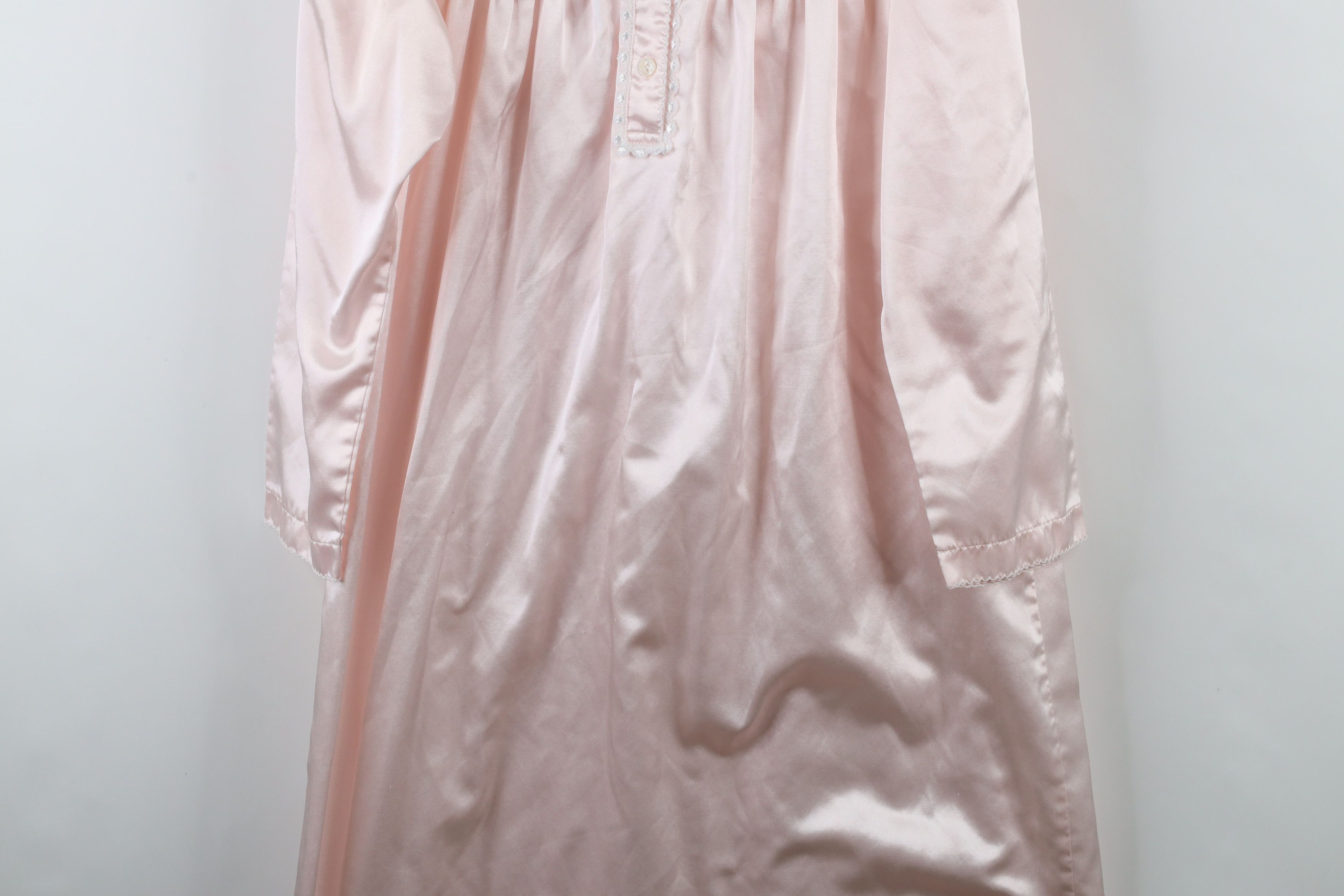 Vintage Vintage 90s Miss Elaine Flower Lace Night Gown Pink Size M / US 6-8 / IT 42-44 - 3 Thumbnail