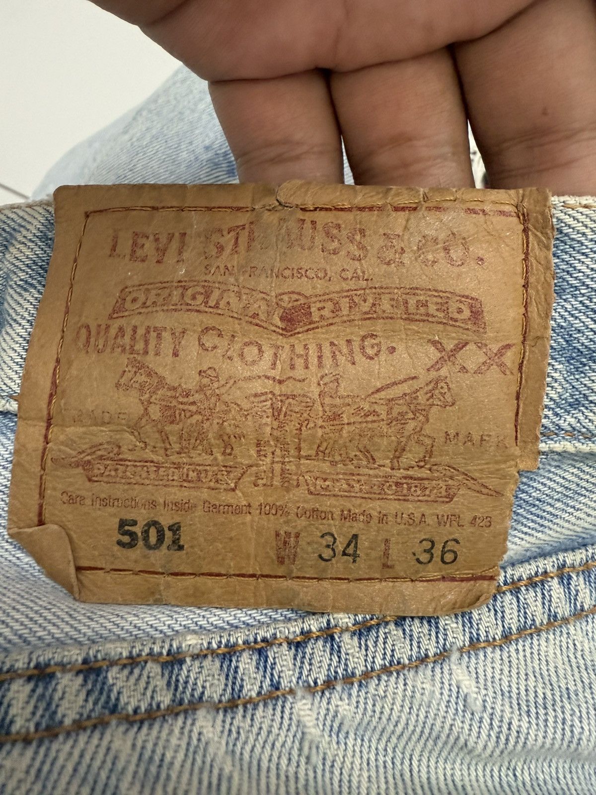 Levi's × Vintage Grunge Revival Kurt Cobain in Modern Shreds Distress Levis Size US 34 / EU 50 - 6 Thumbnail