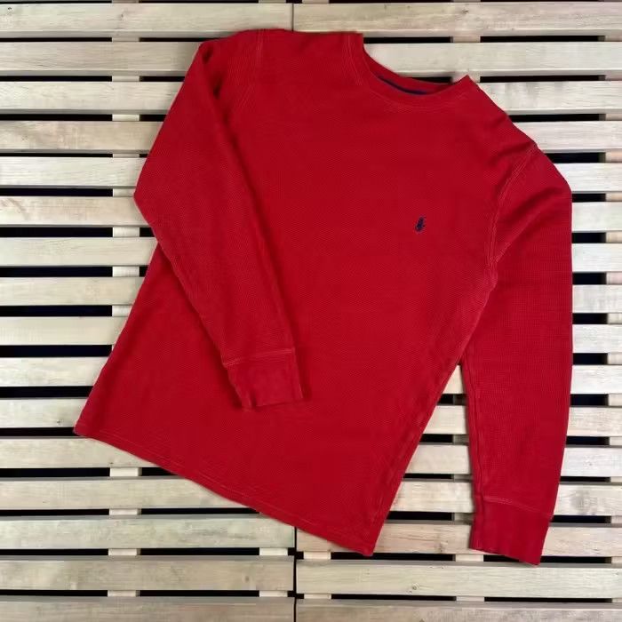 Polo Ralph Lauren × Ralph Lauren × Vintage Mens Sweatshirt Polo Ralph Lauren Vintage Size S Red Size US S / EU 44-46 / 1 - 1 Thumbnail