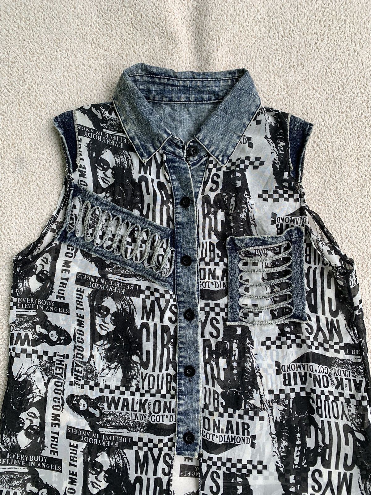 Beauty Beast × Hysteric Glamour × Japanese Brand Edge Line Distressed AOP Hysteric Glamour Style Tshirt Size S / US 4 / IT 40 - 4 Thumbnail