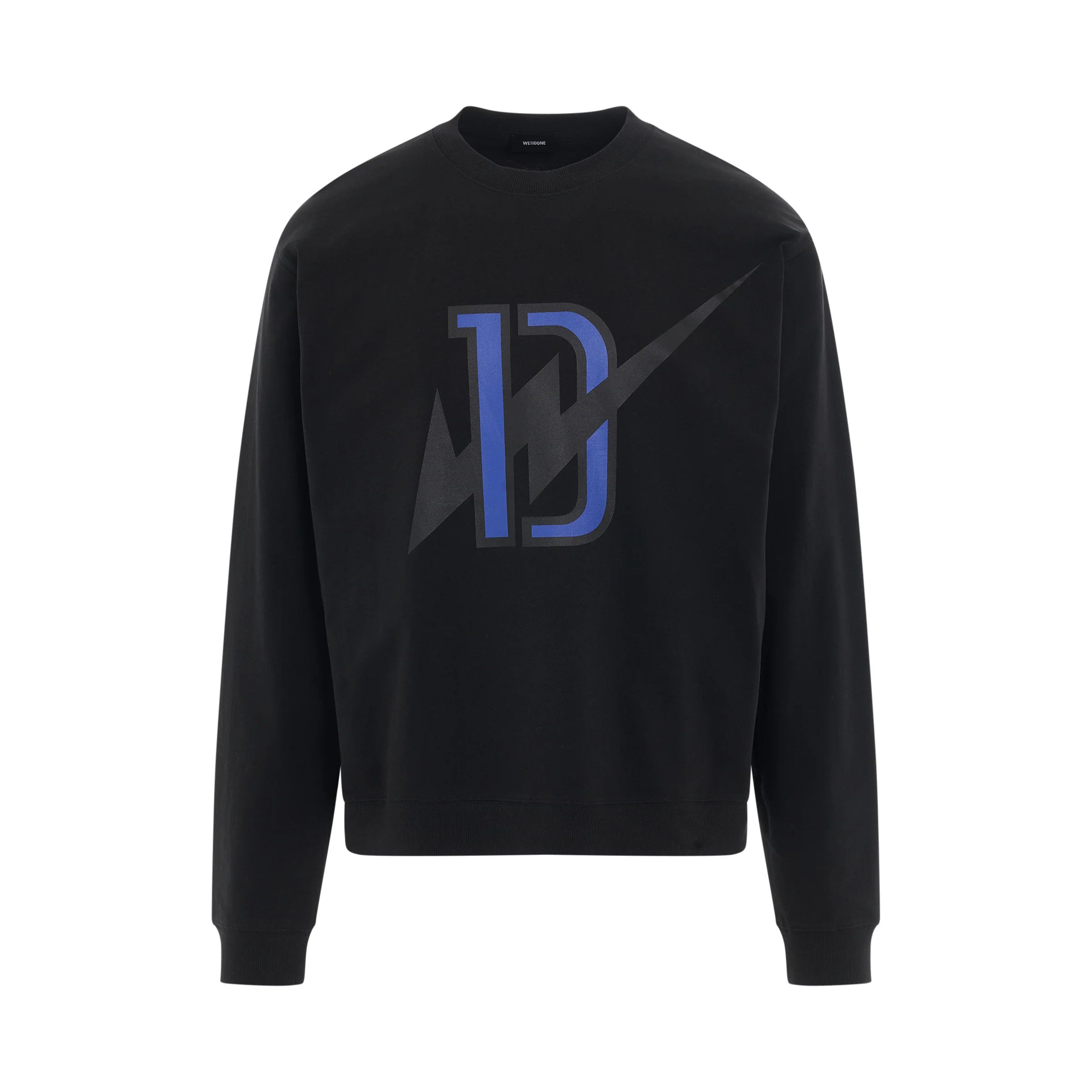 WE11DONE o1mris0824 D Logo Sweater in Black Size US S / EU 44-46 / 1 - 1 Thumbnail