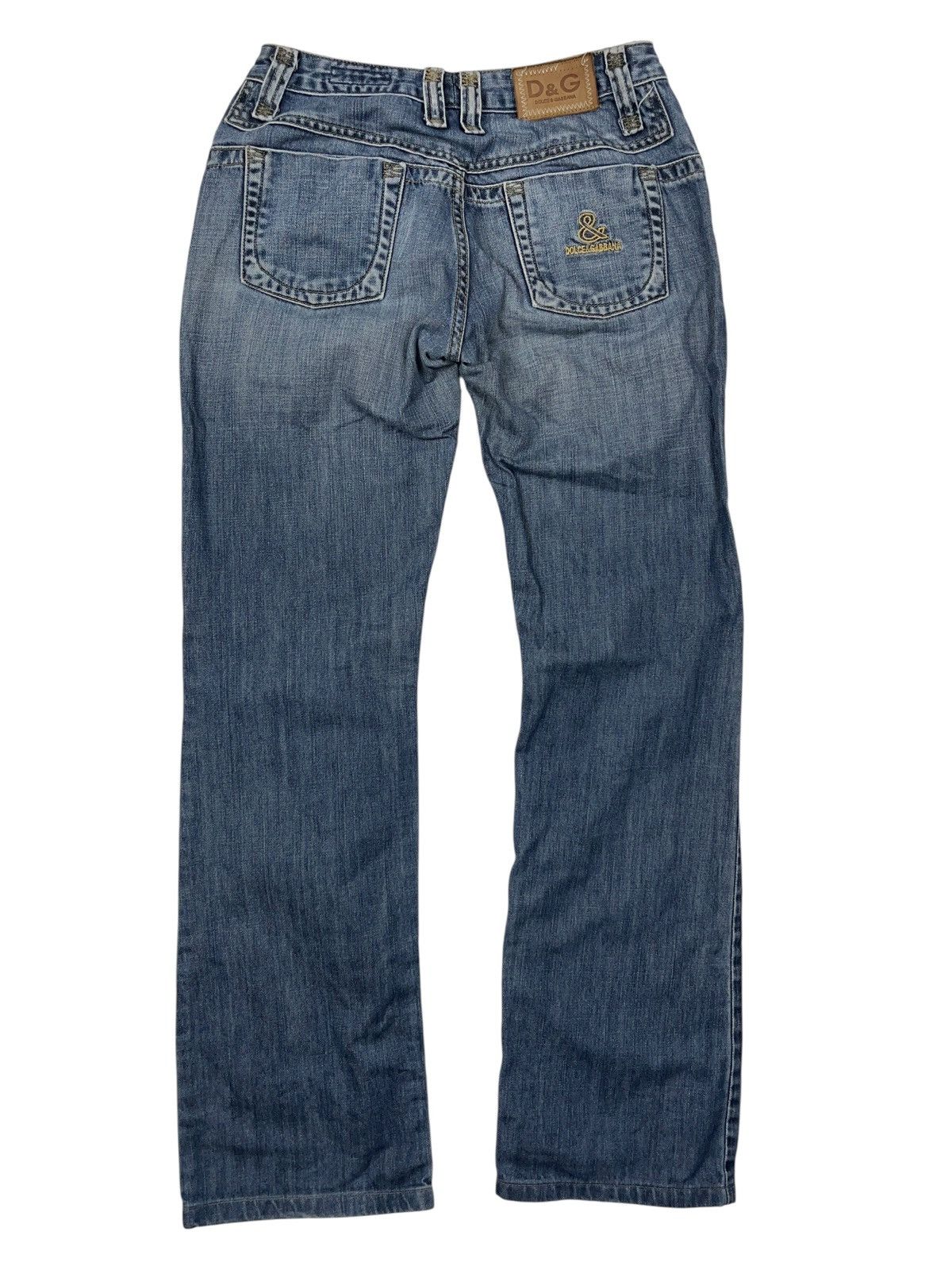 Dolce & Gabbana Vintage 90s Dolce & Gabbana Embroidered Logo Jeans y2k Size 29" - 3 Thumbnail