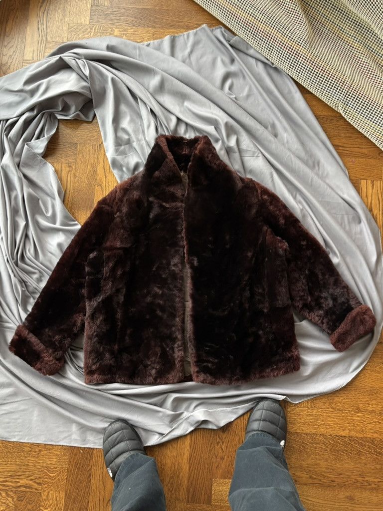 Vintage 1950s Fur Coat Vintage Sheared Beaver Overcoat Cropped Mob Size US S / EU 44-46 / 1 - 3 Thumbnail