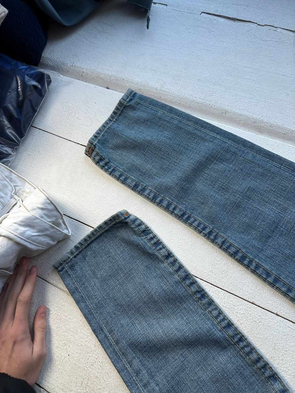 True Religion AVANT GARDE 🚨 TRUE RELIGION BLUE WOMEN PANTS WITH LOGO Size 33" - 9 Thumbnail