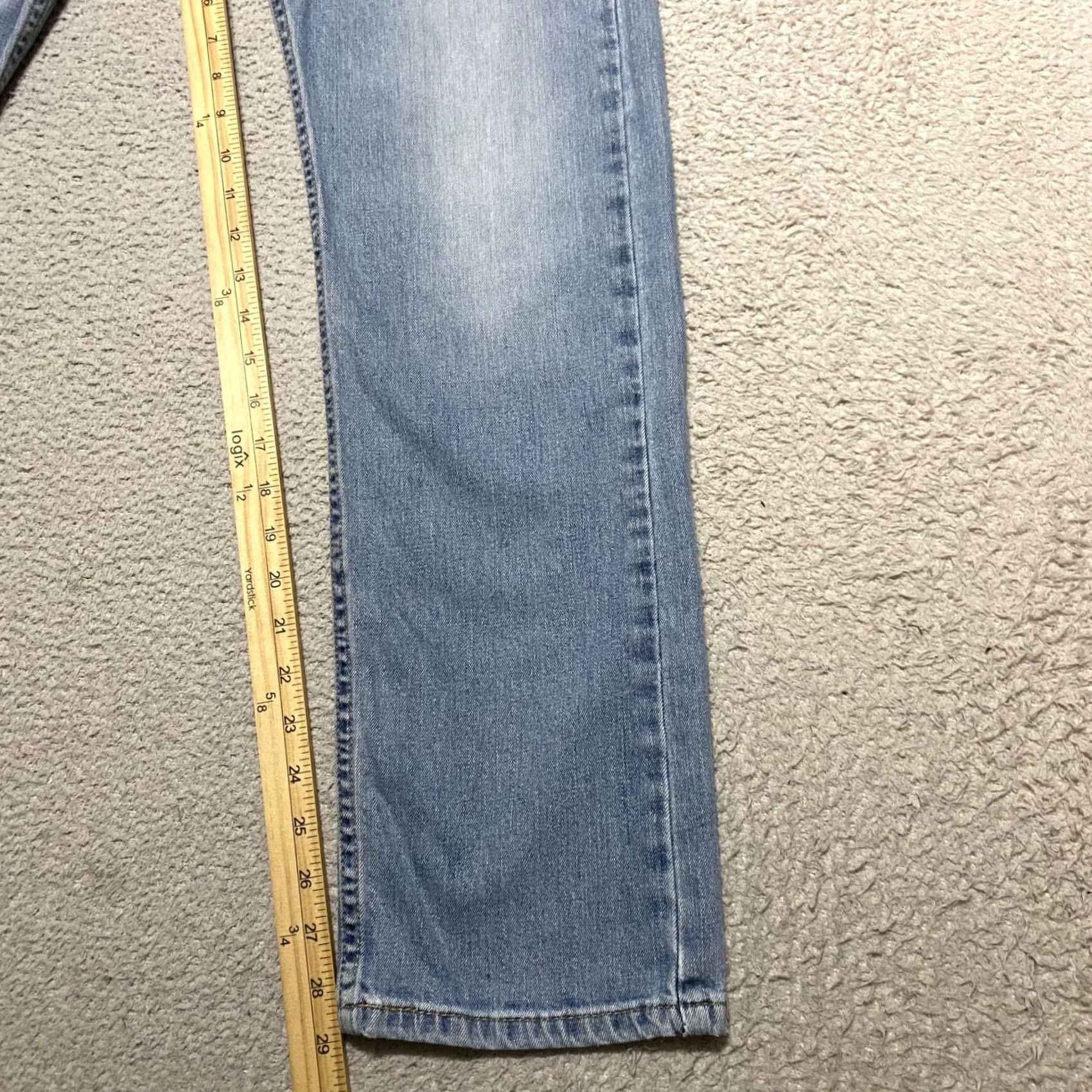 Levi's Levi's 505 Jeans Mens 31x30 Blue Denim Medium Wash Straight Regular Mid Rise Size US 31 - 5 Thumbnail