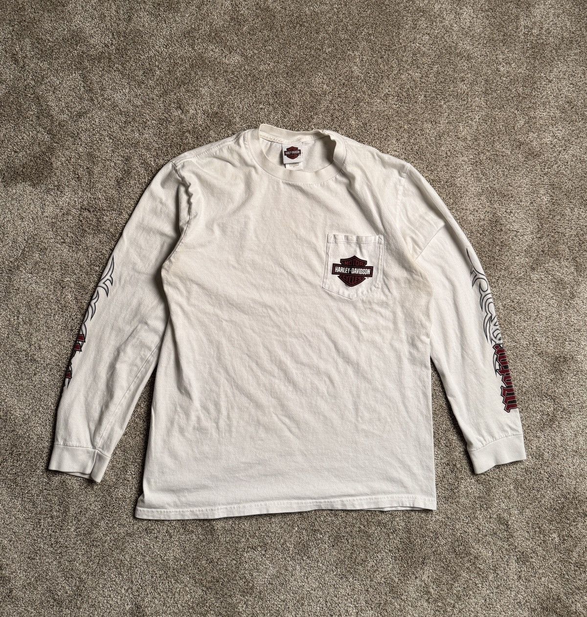 Harley Davidson WHITE HARLEY DAVIDSON “PRIVATEERS” LONG SLEEVE Size US L / EU 52-54 / 3 - 5 Thumbnail