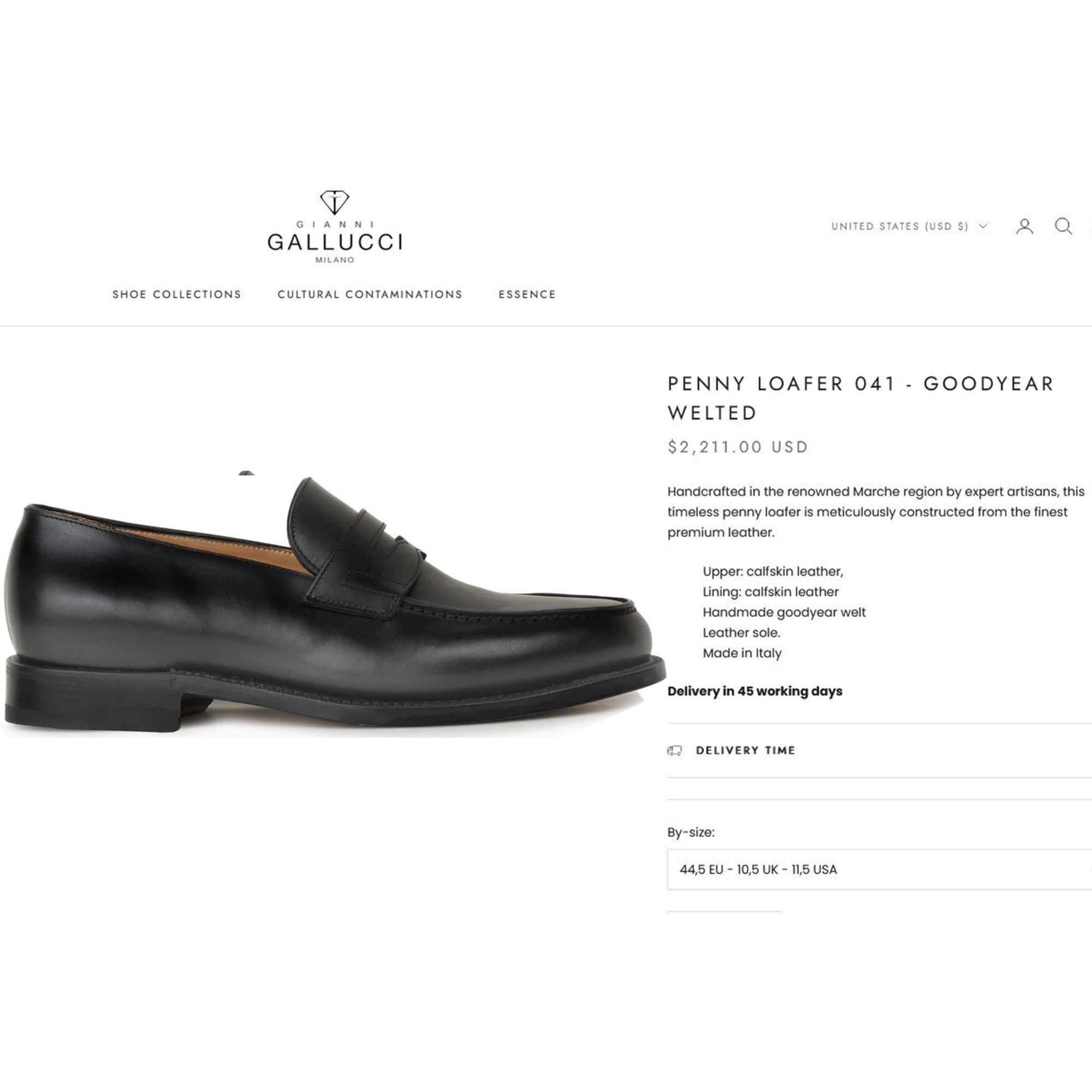 Other Gianni Gallucci Mens 11.5 / 44.5EU Navy Leather Dress Shoes Size US 11.5 / EU 44-45 - 4 Thumbnail