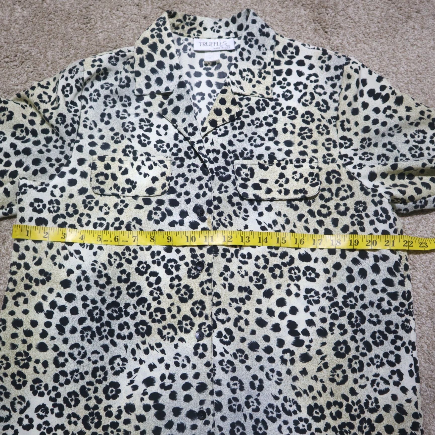 Vintage VINTAGE Blouse Shirt WOMEN XL Truffles Floral Long Sleeve Button Up Casual Brown Polyester Chiffon Flower 1960s Ladies Blouse Size XL / US 12-14 / IT 48-50 - 4 Thumbnail