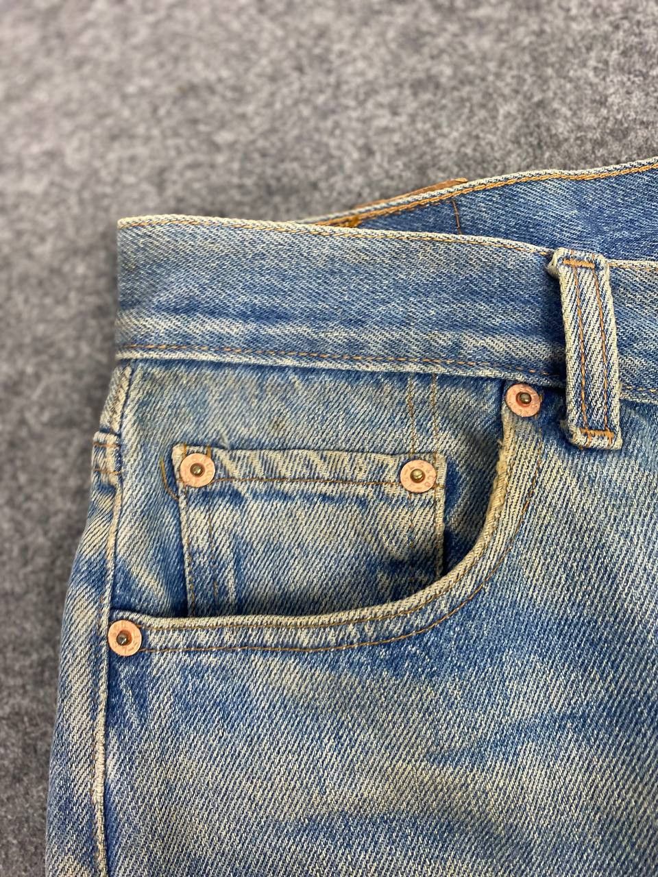 Levi's vintage 80s levis501 distressed denim nice design Size US 30 / EU 46 - 13 Thumbnail