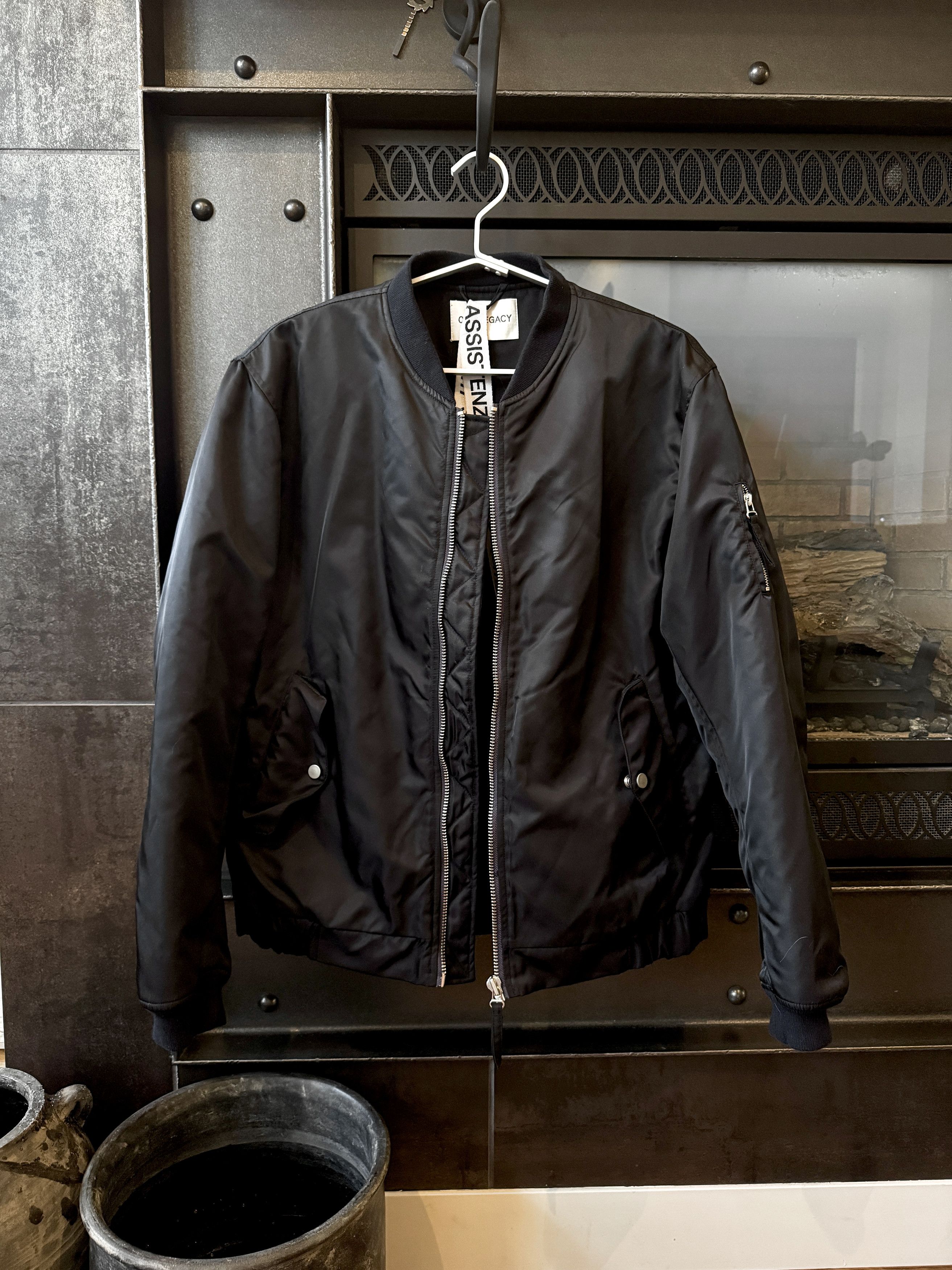 Our Legacy Our Legacy Dark Blue Luxury Satin Bomber Jacket Size US L / EU 52-54 / 3 - 11 Thumbnail