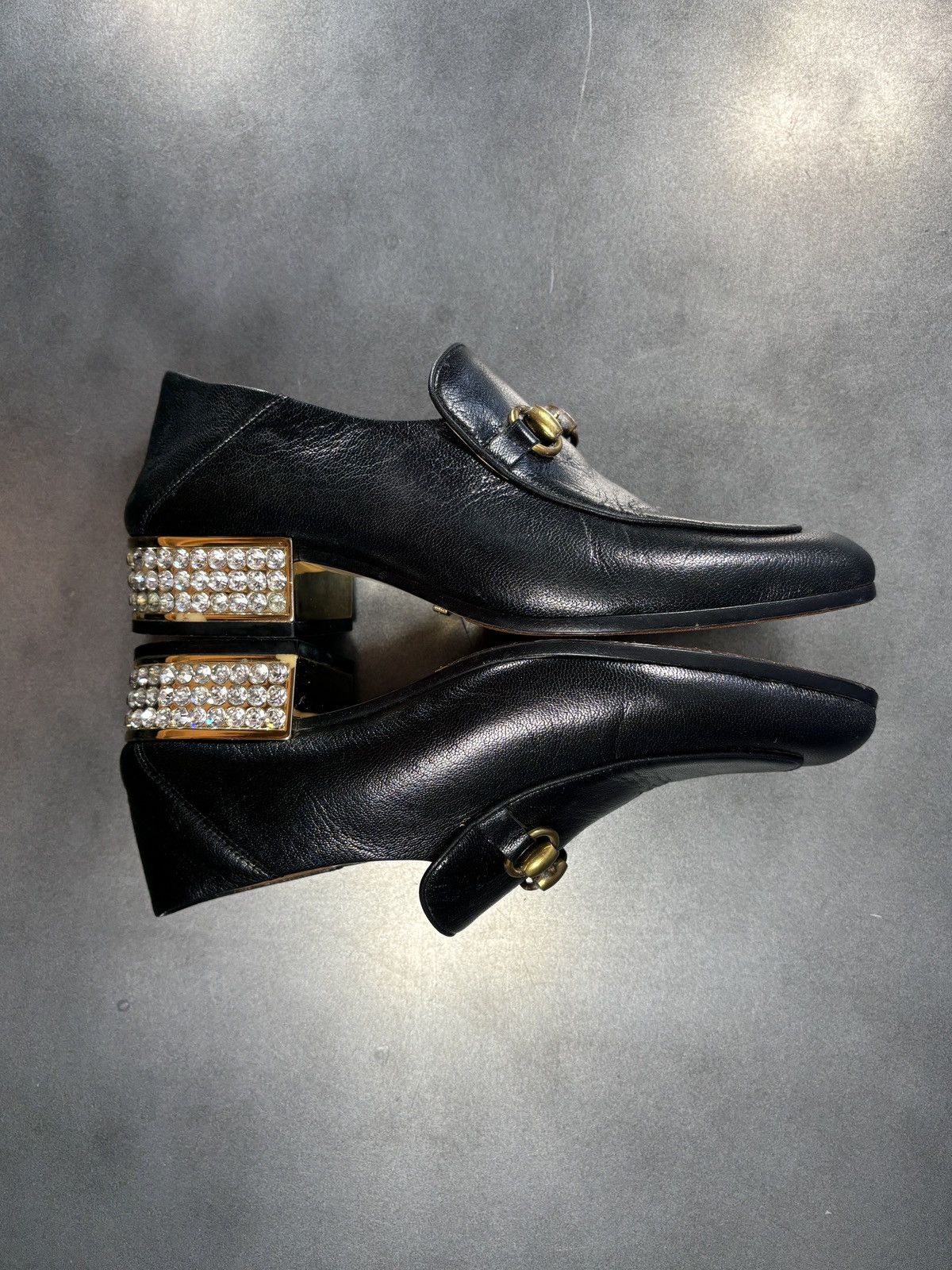 Gucci 2018 Gucci Horsebit Loafer Leather Mules Heels Crystal Jewel Size US 9 / IT 39 - 18 Thumbnail