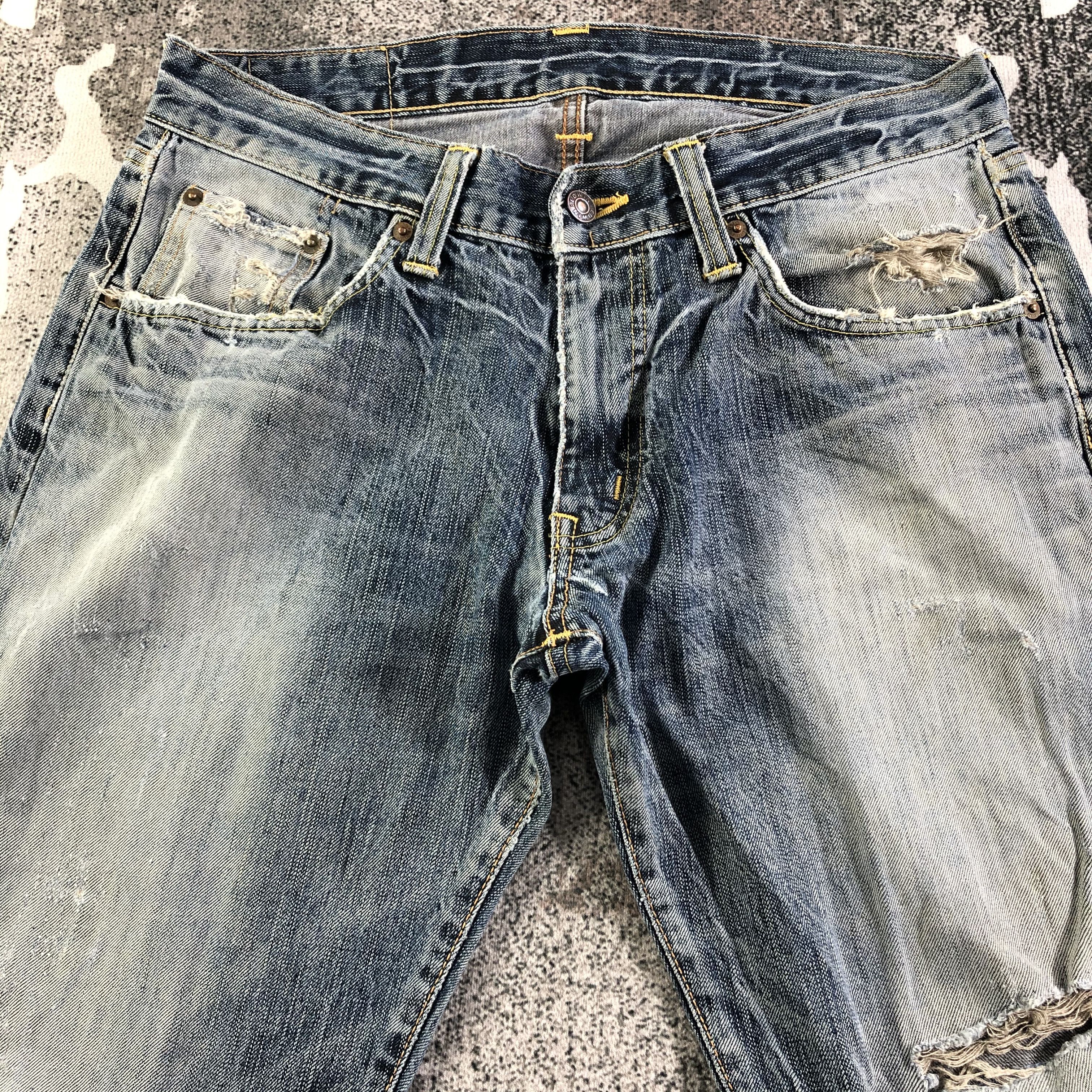 Edwin Vintage Ripped Edwin Jeans Patchwork Denim KJ2475 Size US 32 / EU 48 - 3 Thumbnail