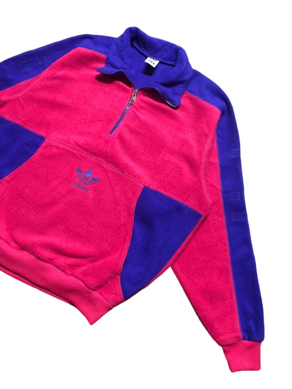 Adidas × Descente × Vintage Vintage 90s Adidas Fleece Sweater Half Zipper Center Logo Size US M / EU 48-50 / 2 - 7 Thumbnail