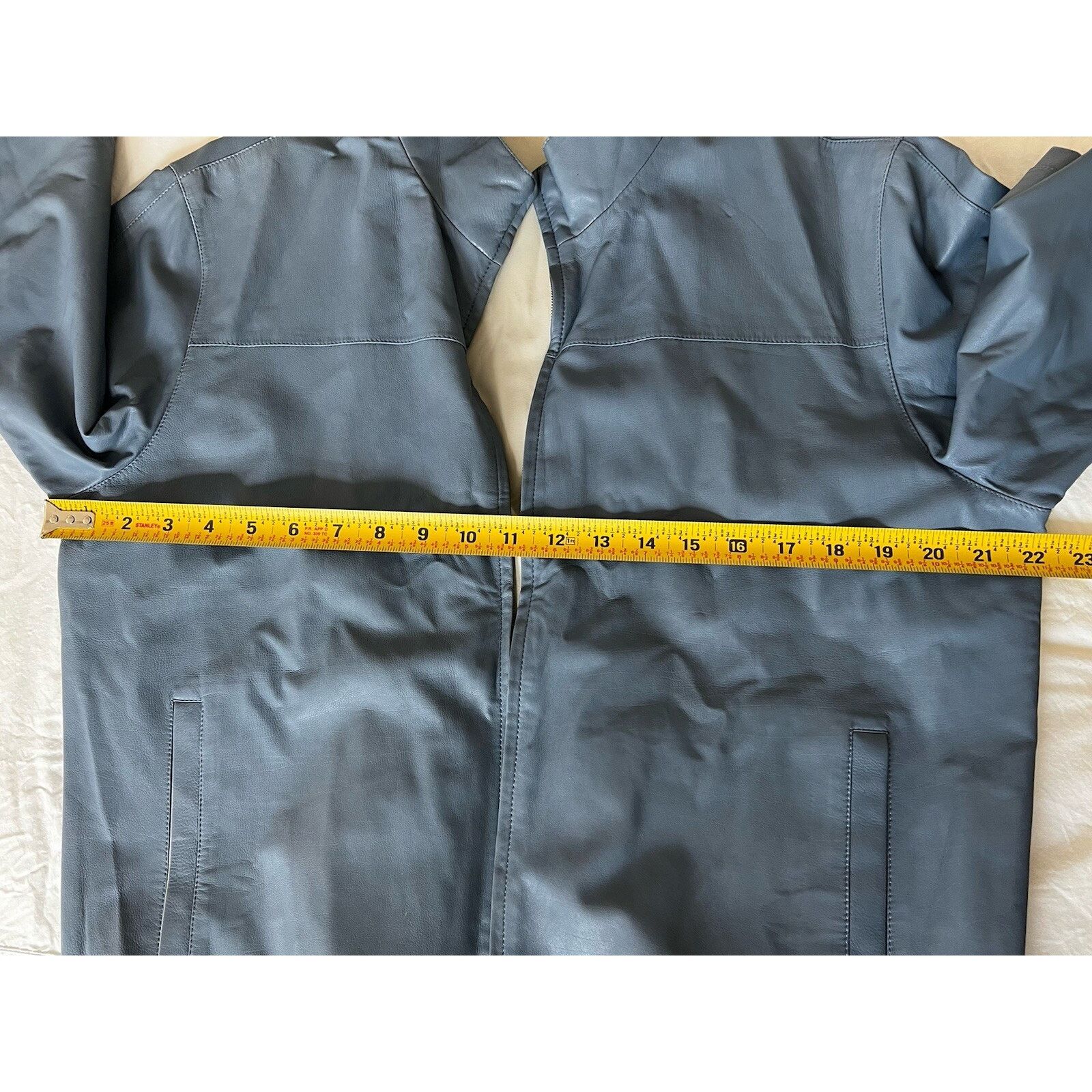 Loro Piana $6,950 Loro Piana Bomber Leather Reversible Blue/Ivory IT52 Size US L / EU 52-54 / 3 - 6 Thumbnail