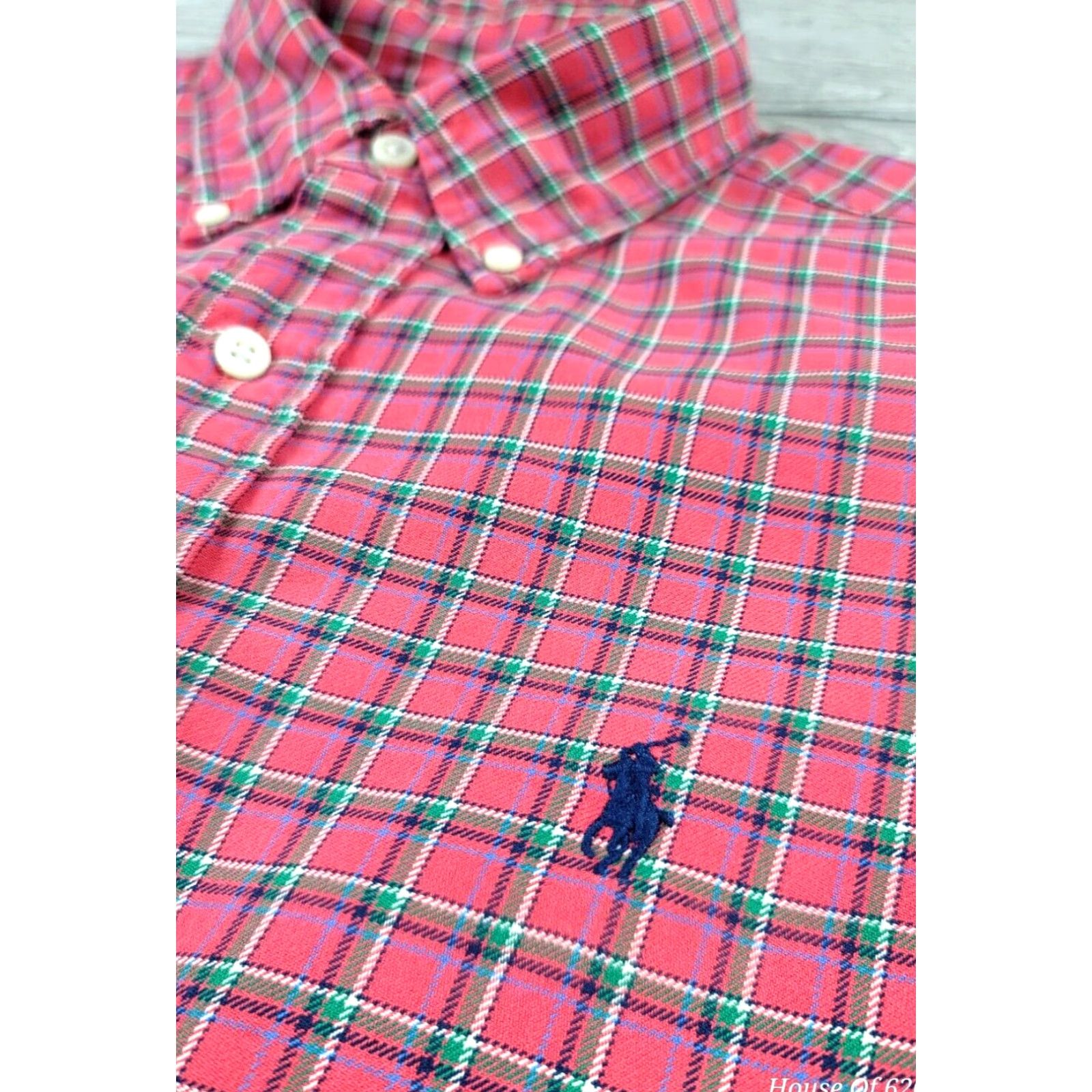 Polo Ralph Lauren Polo Ralph Lauren Colorful Red Plaid Brushed Cotton Button Up Shirt Mens M Size US M / EU 48-50 / 2 - 4 Thumbnail