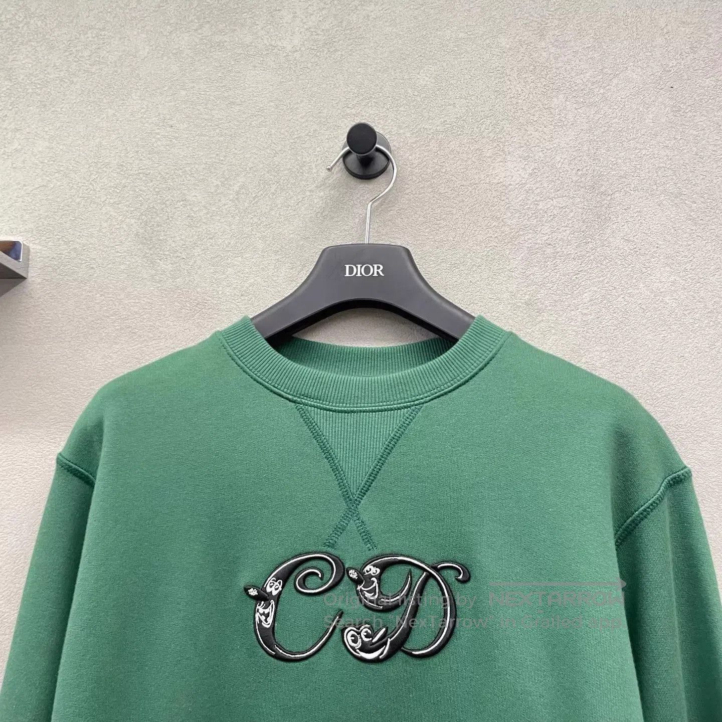Dior Green Embroidered Long Sleeve Sweatshirt. Size US S / EU 44-46 / 1 - 4 Thumbnail