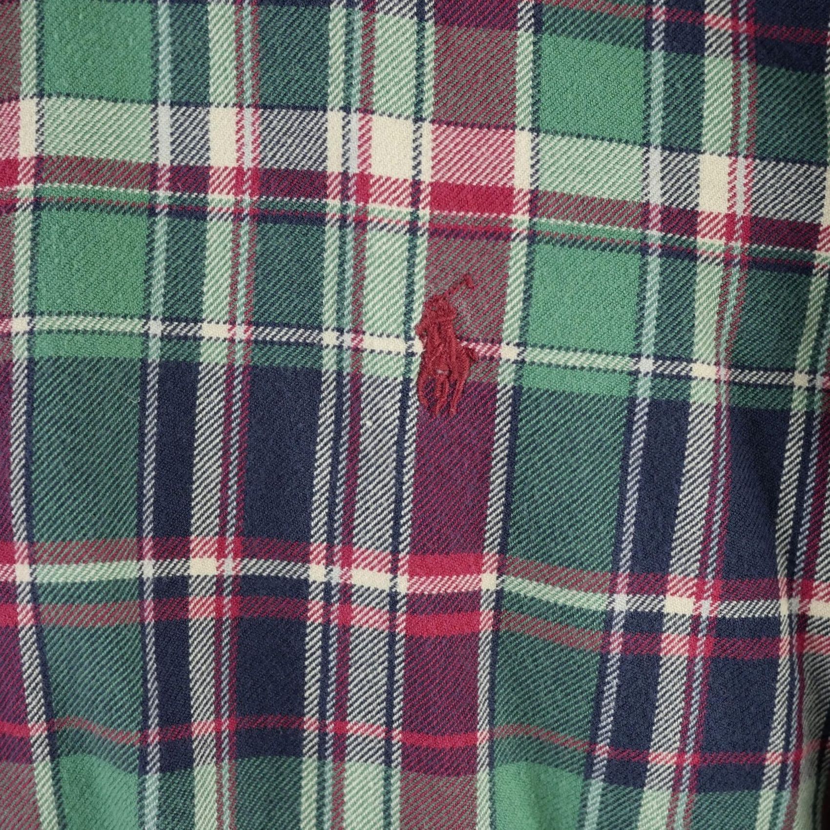 Ralph Lauren VINTAGE Ralph Lauren Shirt Mens L Plaid Flannel Button Down Suede Elbow Patches Size US L / EU 52-54 / 3 - 5 Thumbnail
