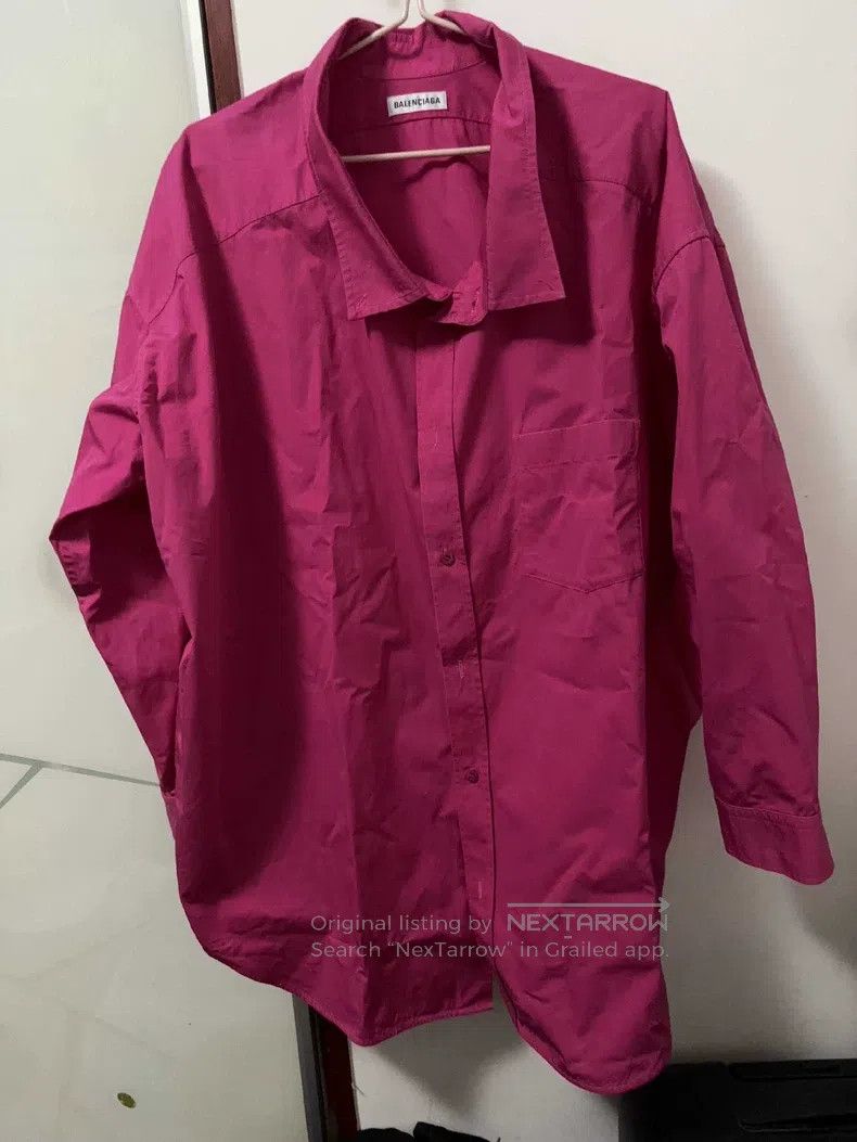 Balenciaga Balenciaga Logo Letter Print Collar Long Sleeve Shirt - Ma Size XS / US 0-2 / IT 36-38 - 1 Thumbnail