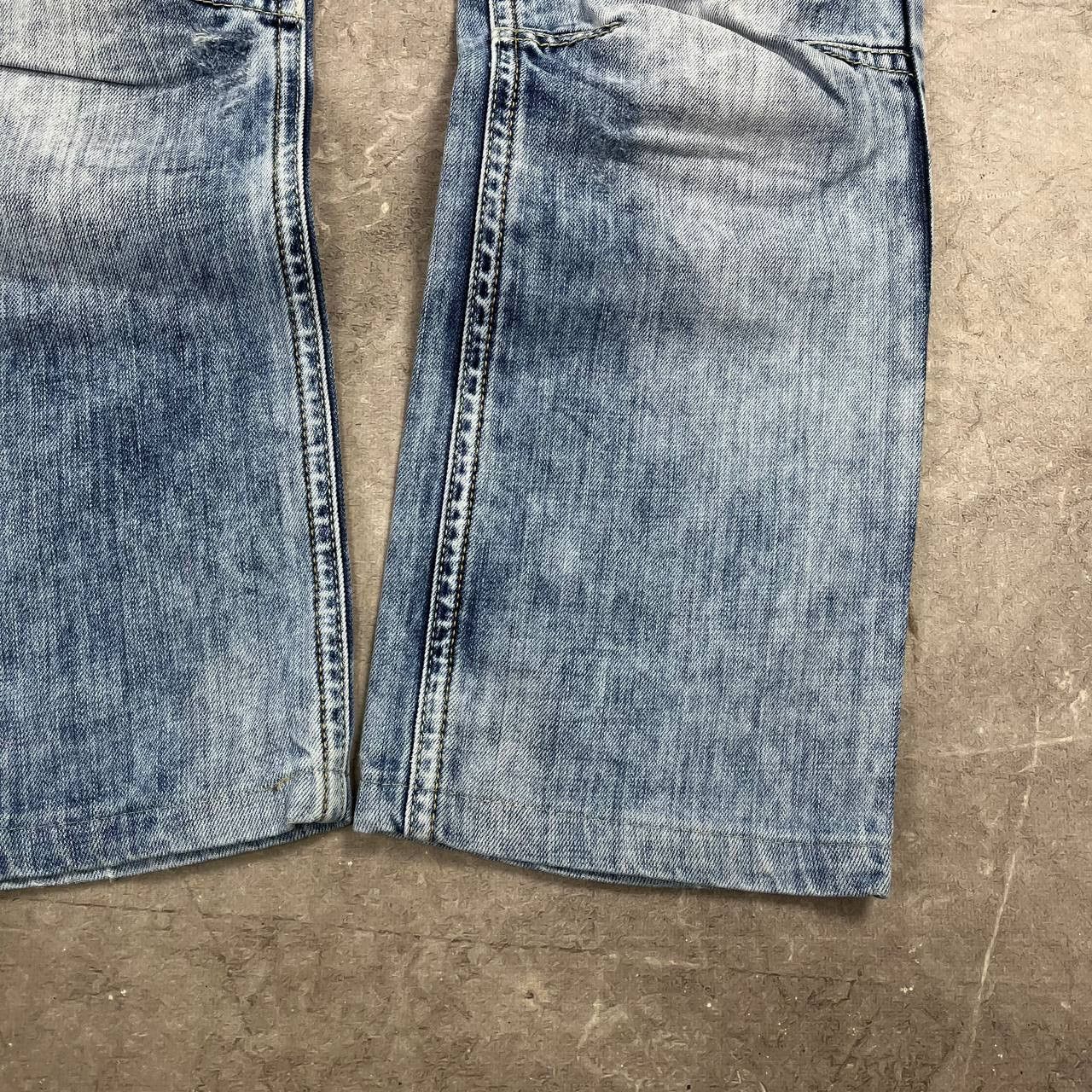 Japanese Brand Jeans Dirty Pants Faded Crash Denim Thrashed Y2K Distressed Size US 33 - 4 Thumbnail