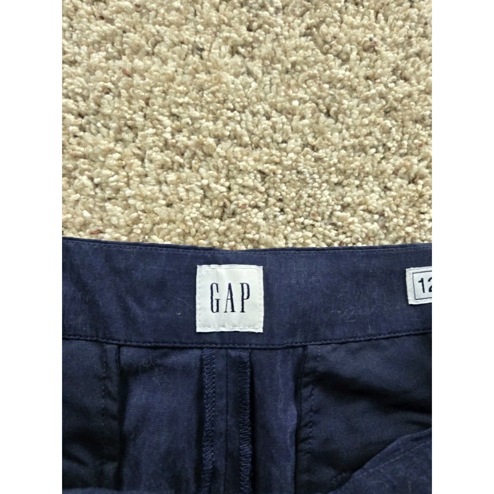 Gap GAP Pants Trousers 12 Womens Blue High Rise Wide-Leg Lyocell NWT Size 34" / US 12 / IT 48 - 3 Thumbnail