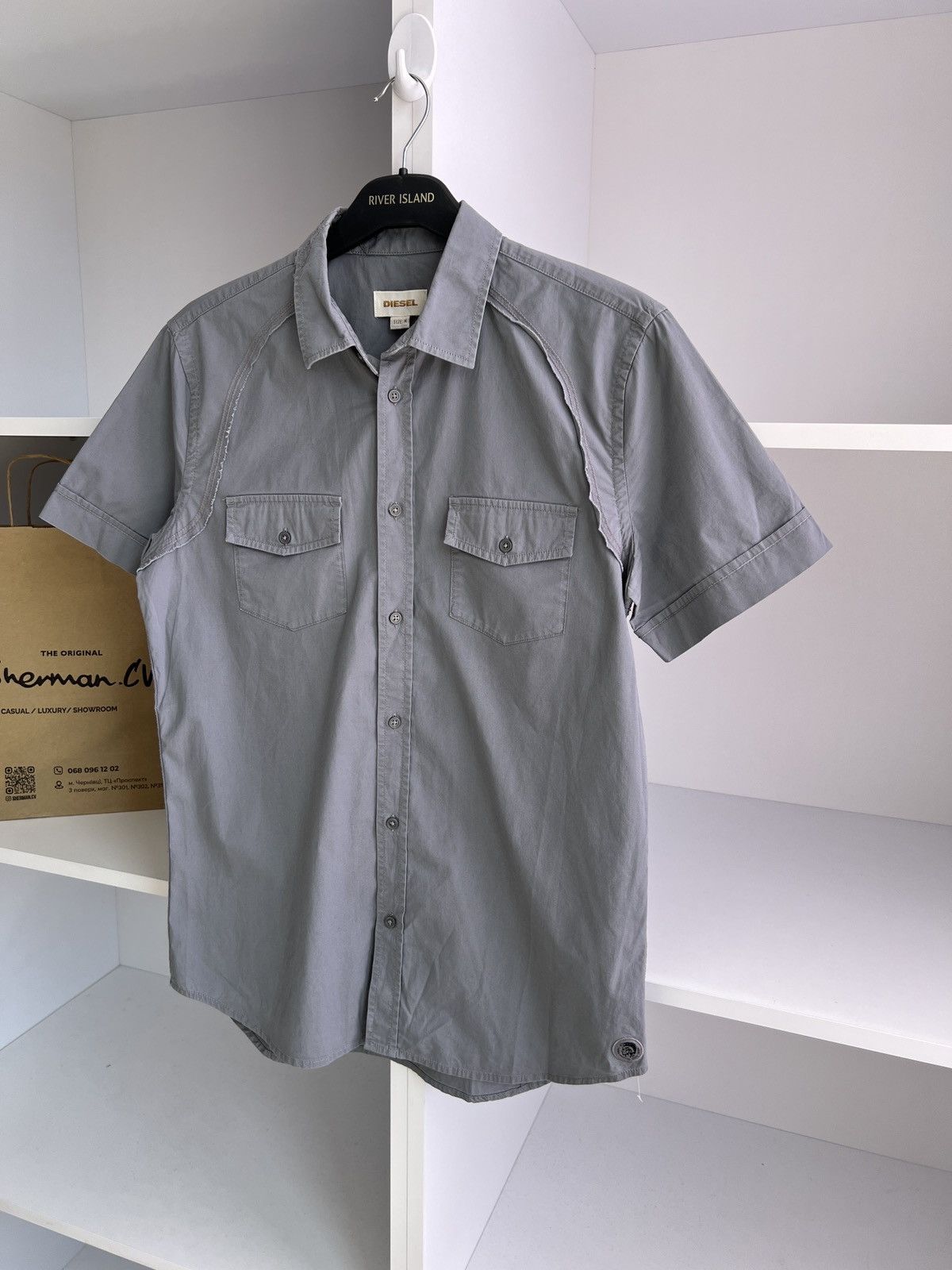 Diesel × Vintage Vintage Diesel Archival Y2K short sleeve Button up shirt Size US M / EU 48-50 / 2 - 5 Thumbnail
