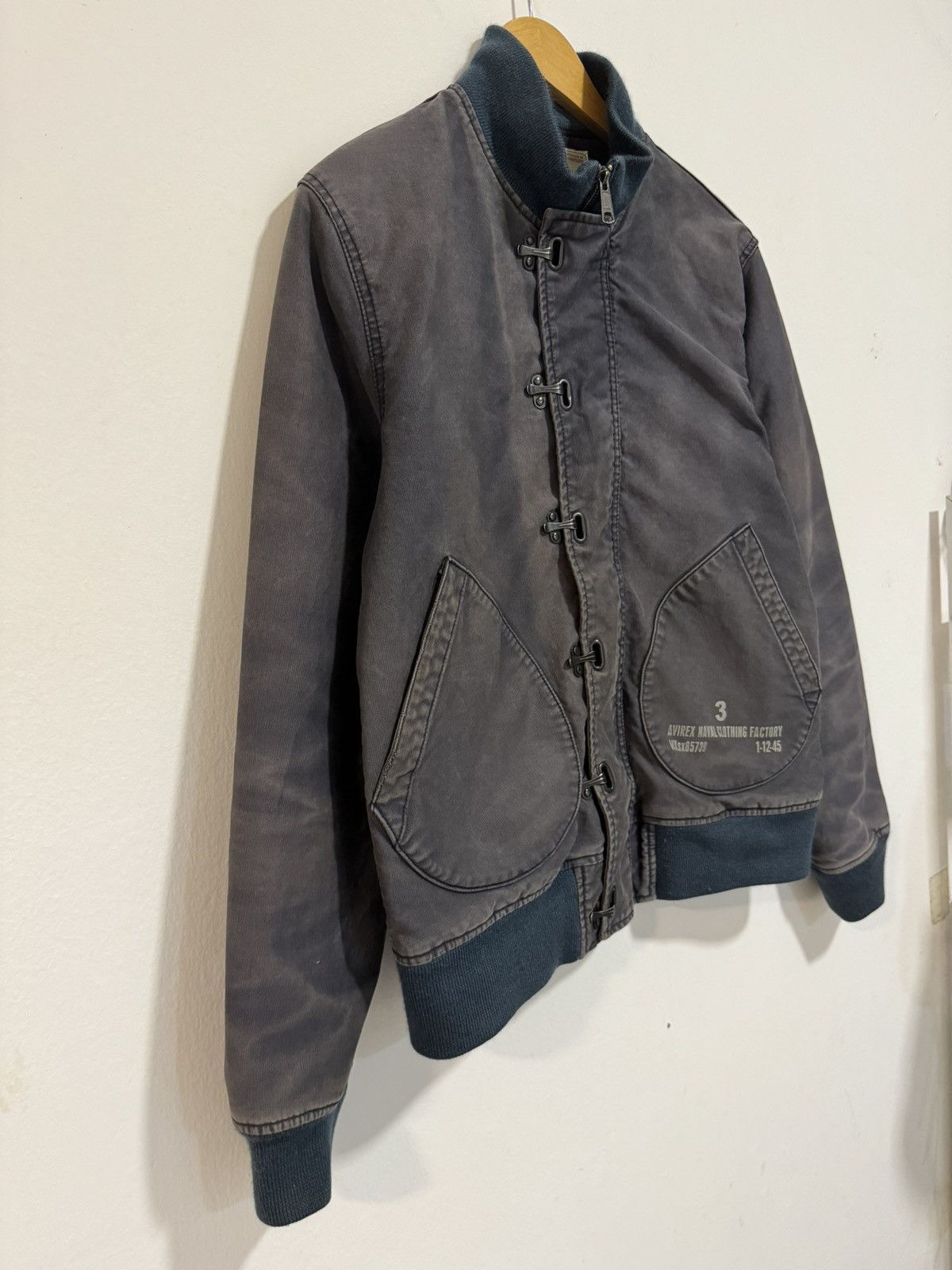 Avirex × Vintage Vintage Avirex U.S Navy Faded Grey Jacket Size US M / EU 48-50 / 2 - 2 Thumbnail