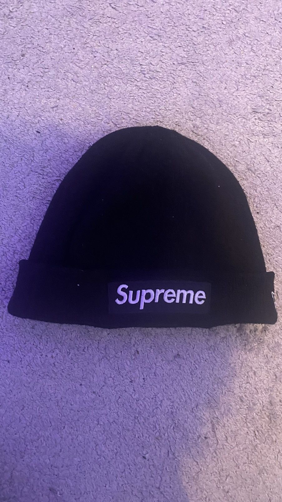 Black Supreme Box Logo Beanie | Grailed