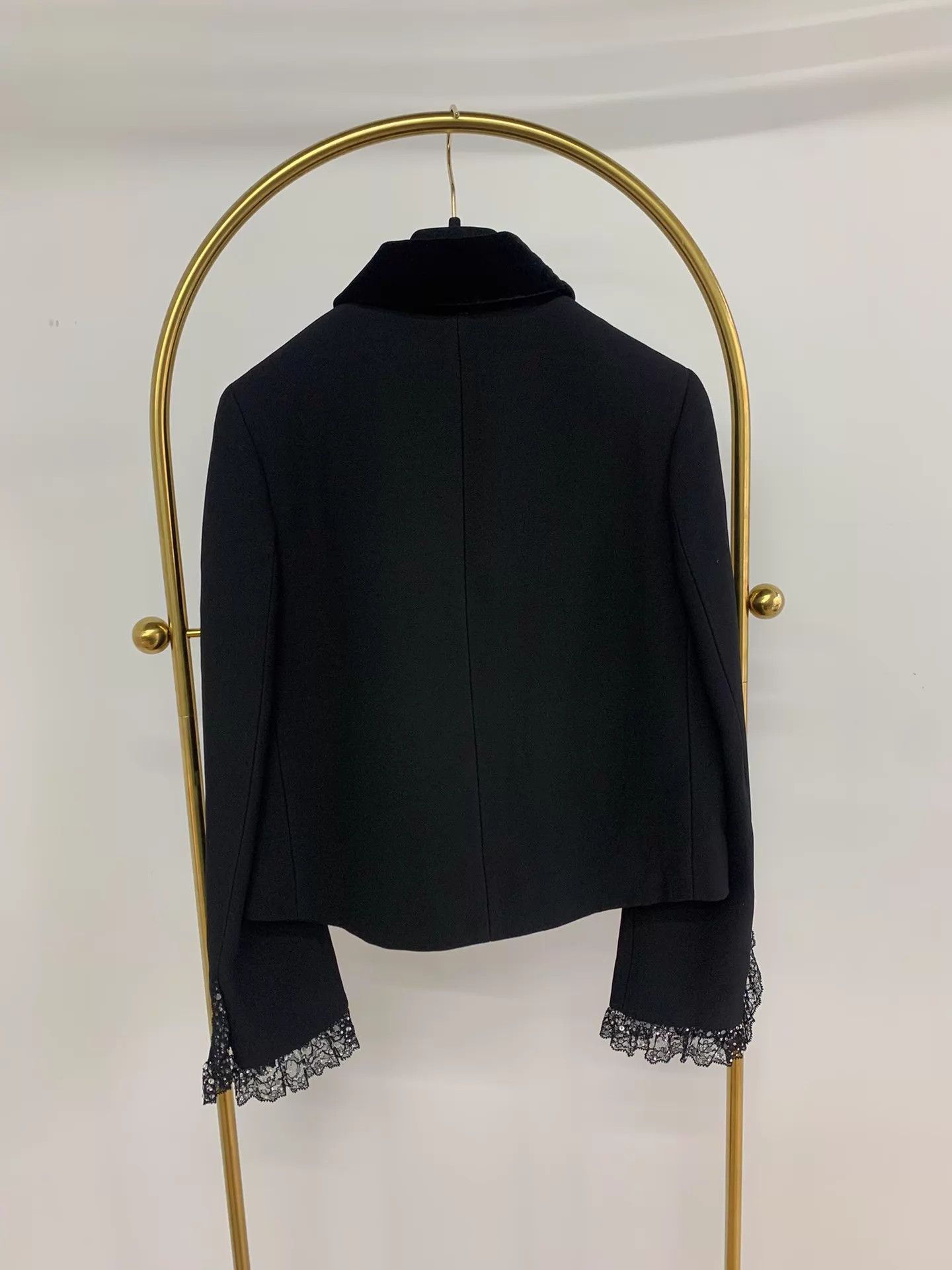 Miu Miu MIU MIU Black Velvet Color Blocked Jacket New Size XS / US 0-2 / IT 36-38 - 3 Thumbnail