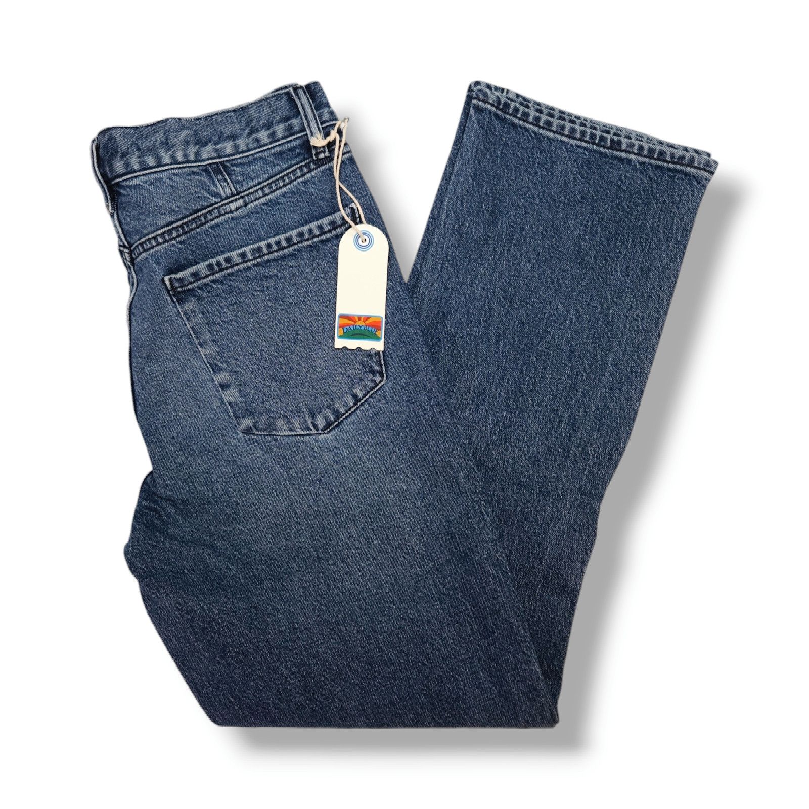 AG Adriano Goldschmied NWT Daily Blue Manya Straight Leg Jeans Sz 30x29.5 Champlain Size 30" / US 8 / IT 44 - 2 Thumbnail