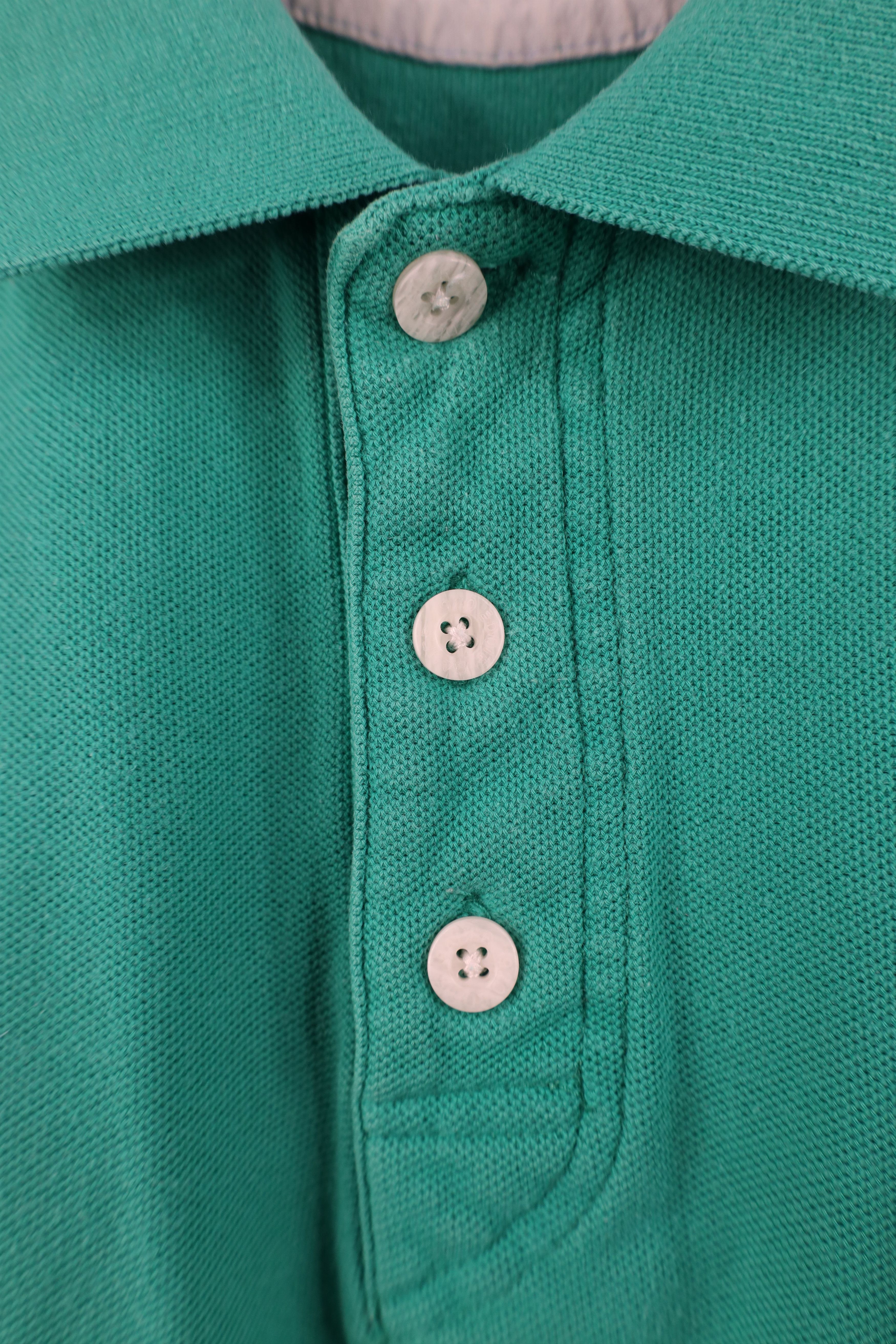 Eddie Bauer Vintage 90s Eddie Bauer Heavyweight Polo Shirt Teal Cotton Size US XXL / EU 58 / 5 - 5 Thumbnail